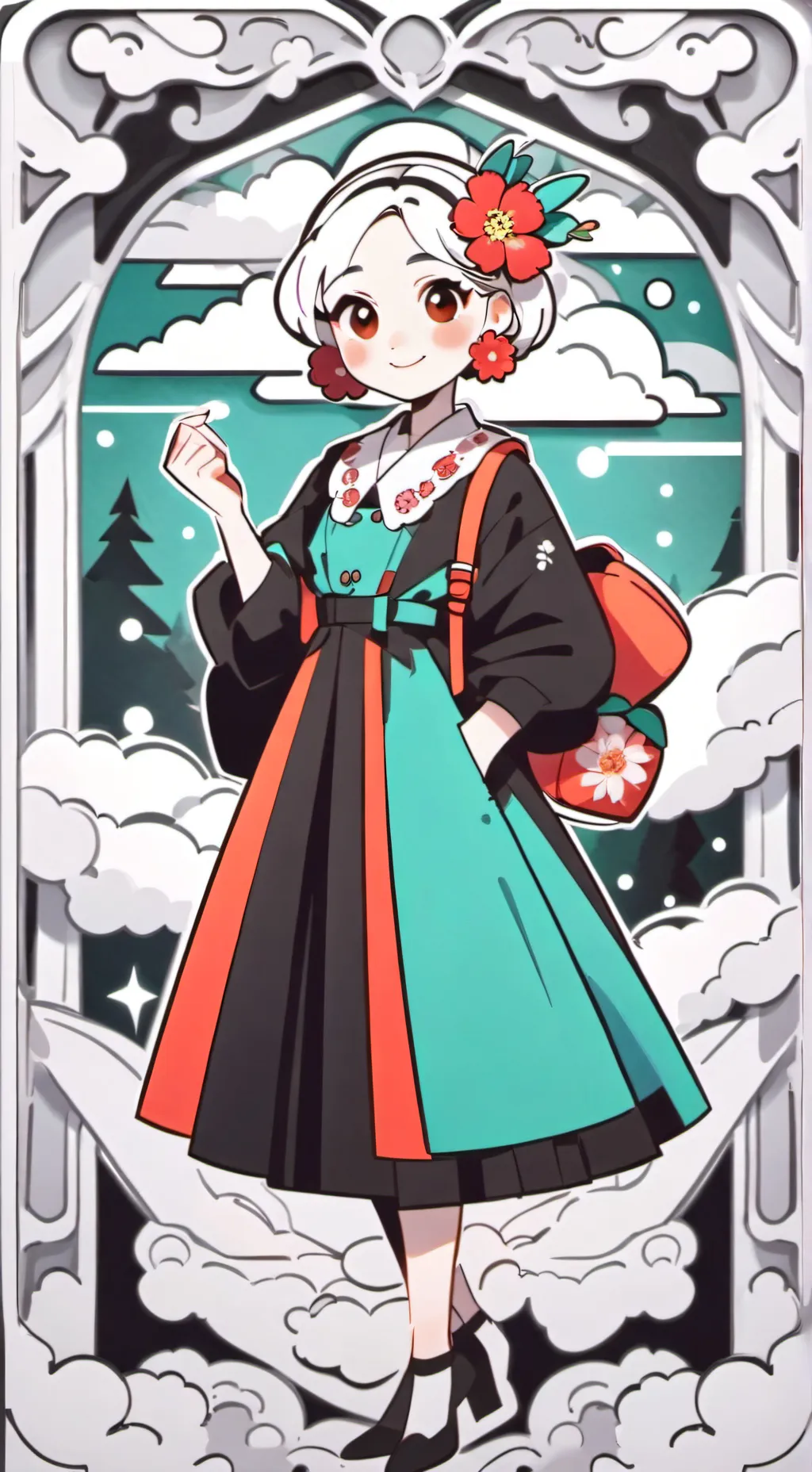 ai character: cookie and cream  background