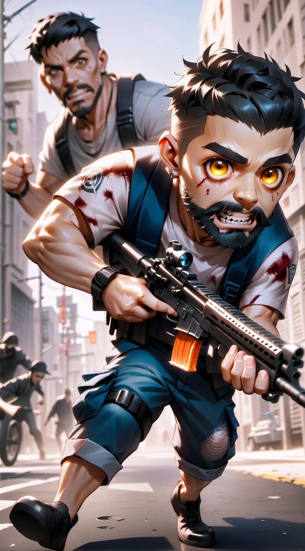 ai character: Evbo and evato background