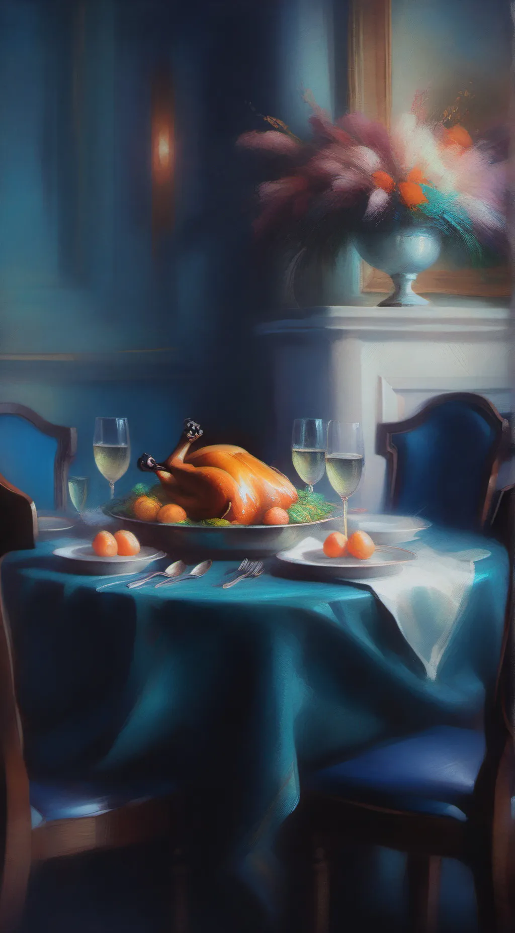 ai character: Shoto family dinne background