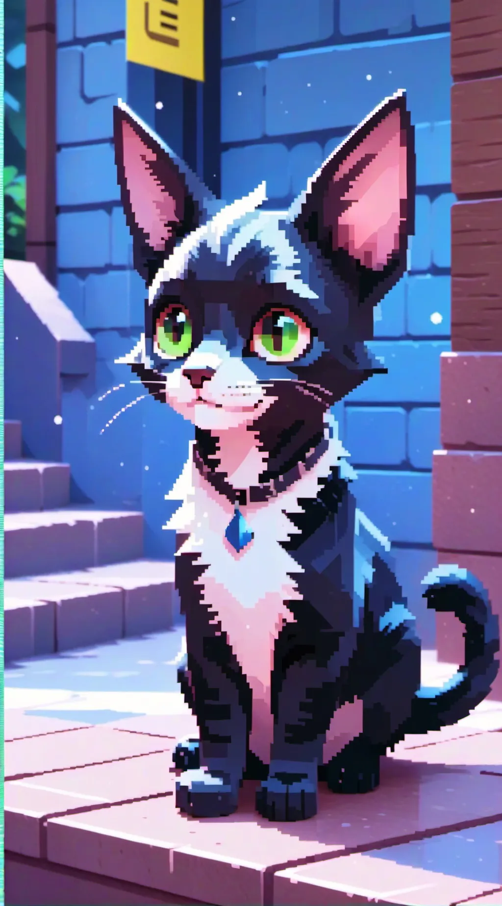 ai character: gato preto background