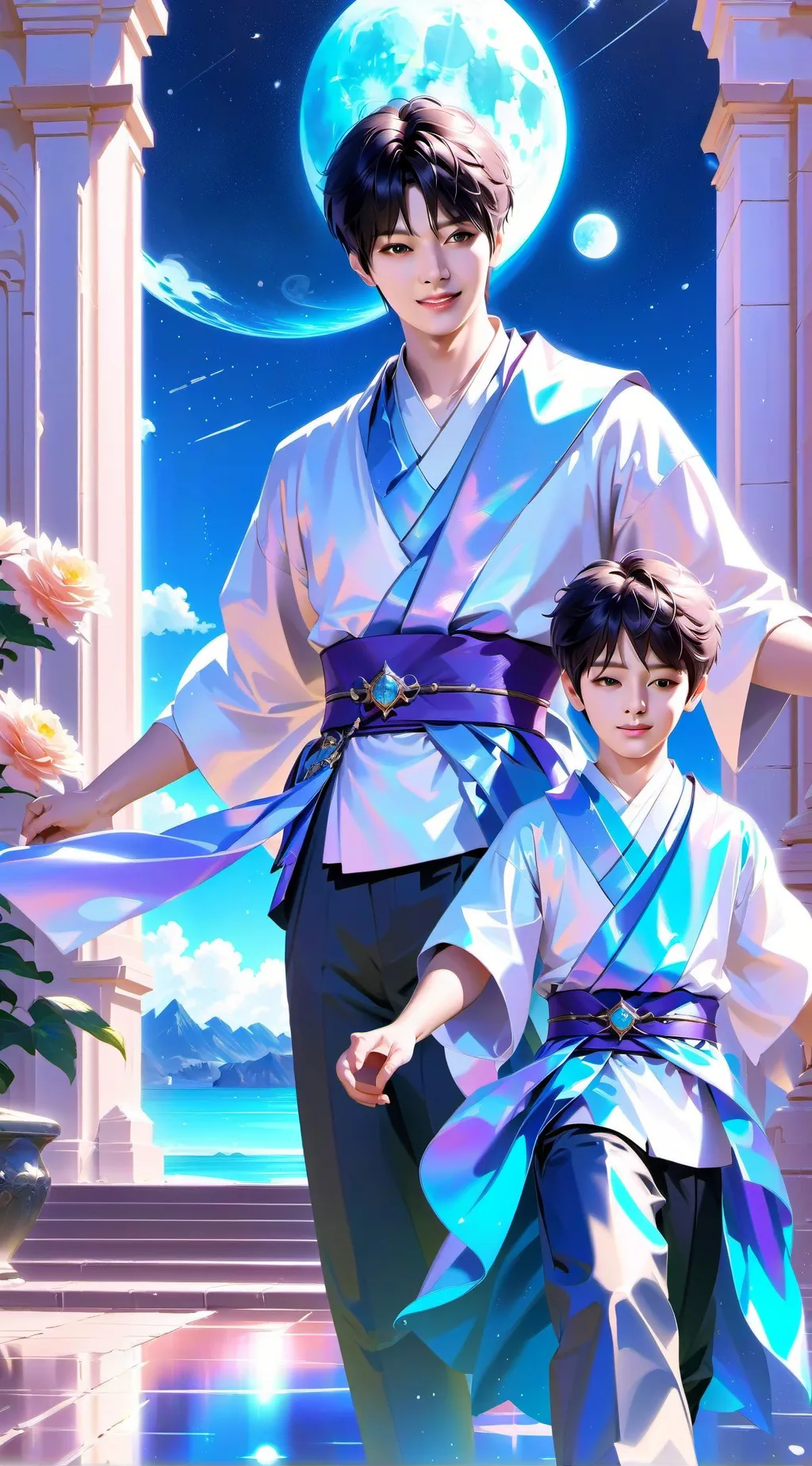 ai character: K-pop mansion/skl background
