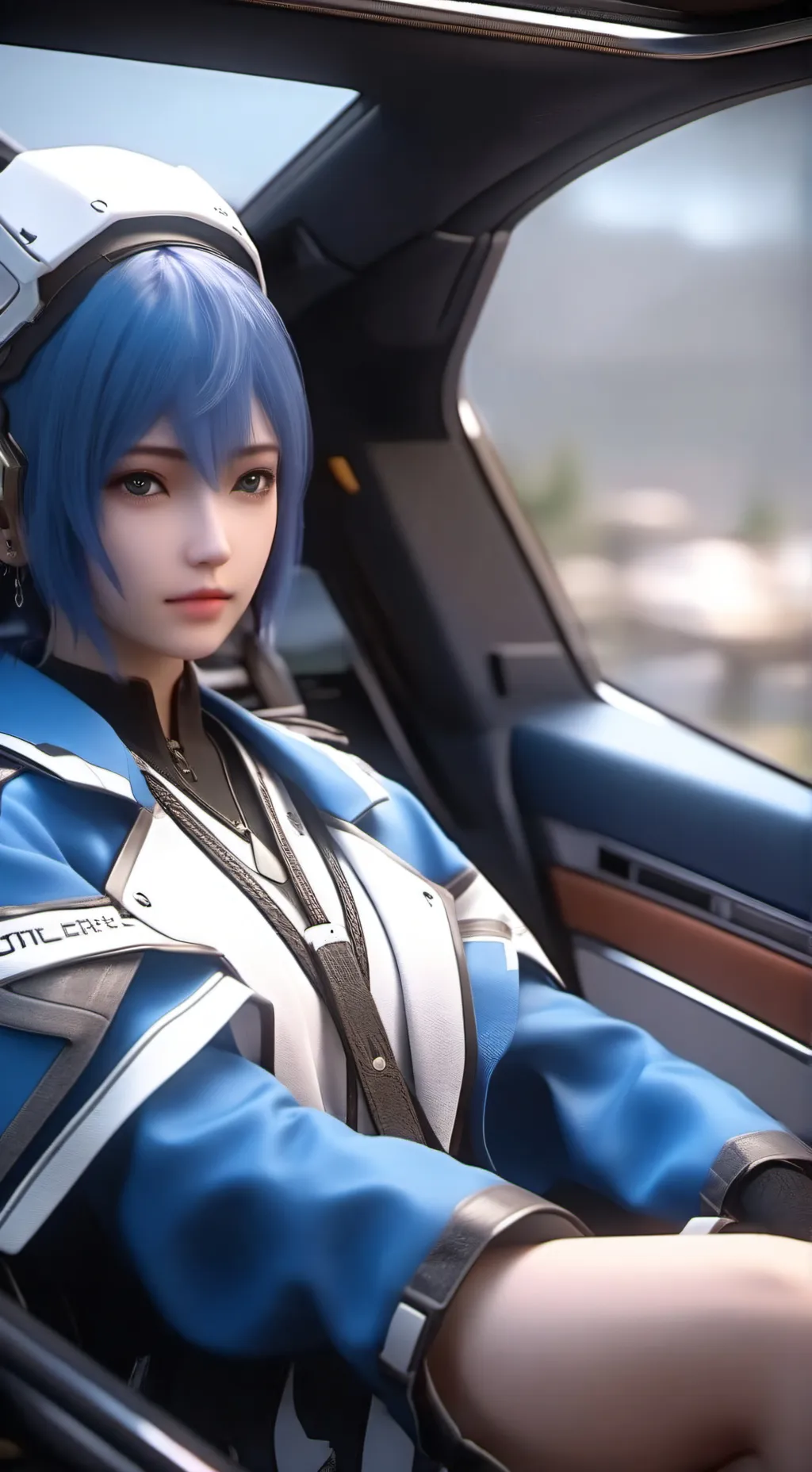 ai character: Baby 🍼🍼 Blue  background