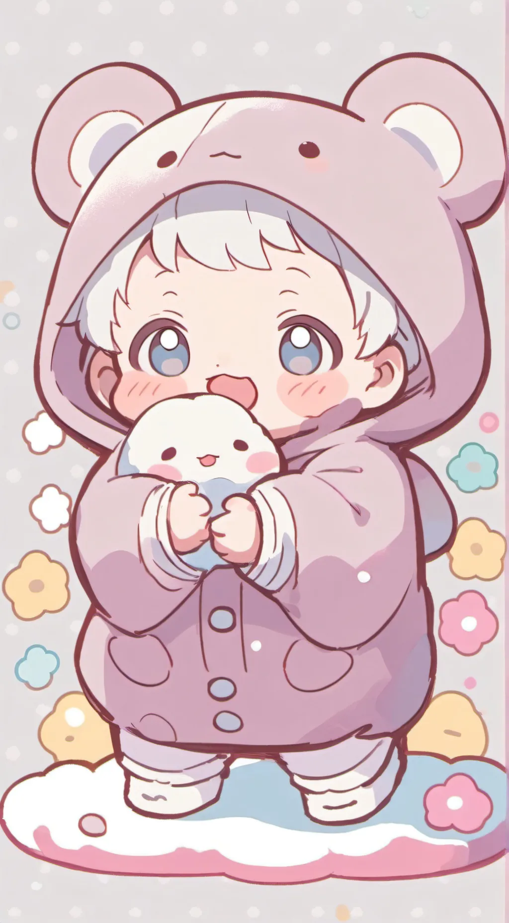 ai character: Mochi baby background