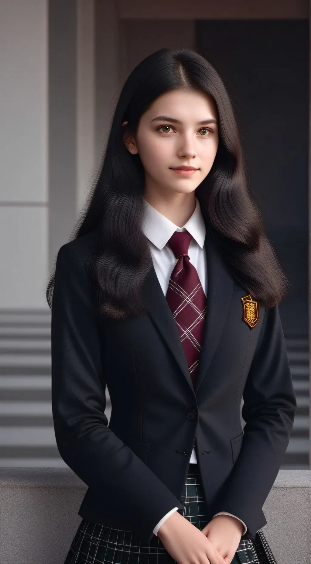 ai character: Leona  background