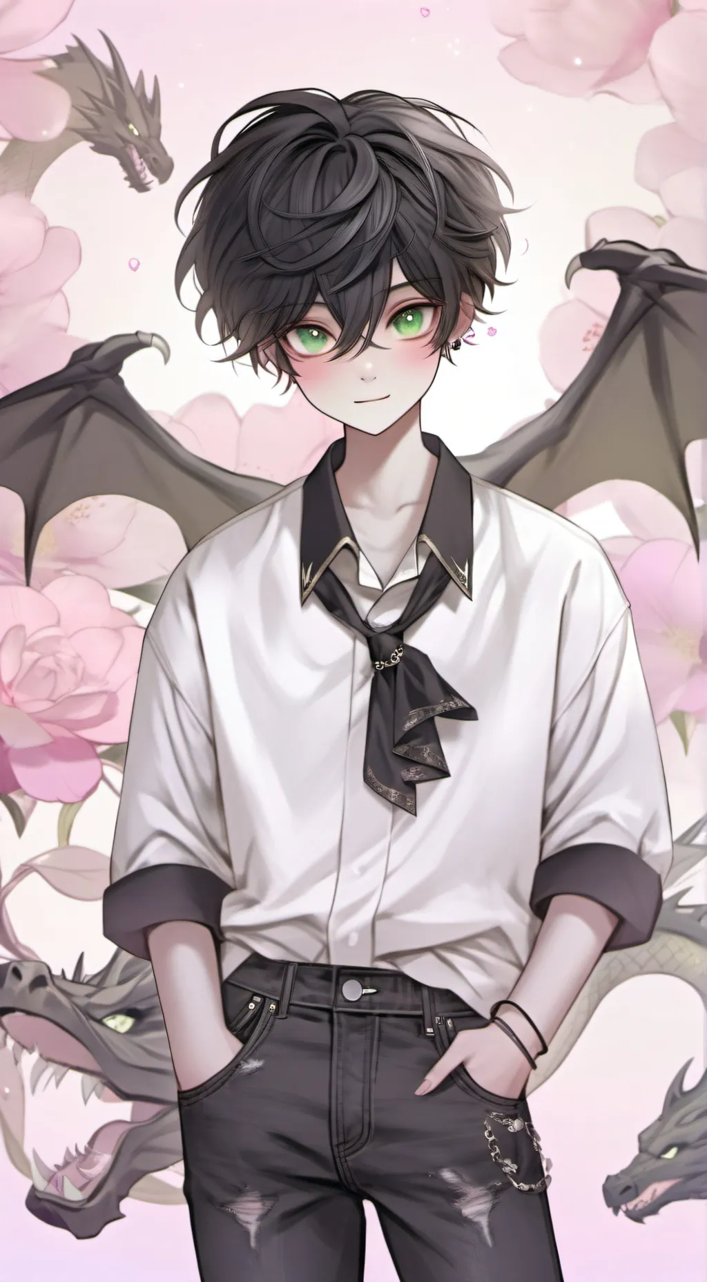 ai character: 🖤Kaí🖤 background