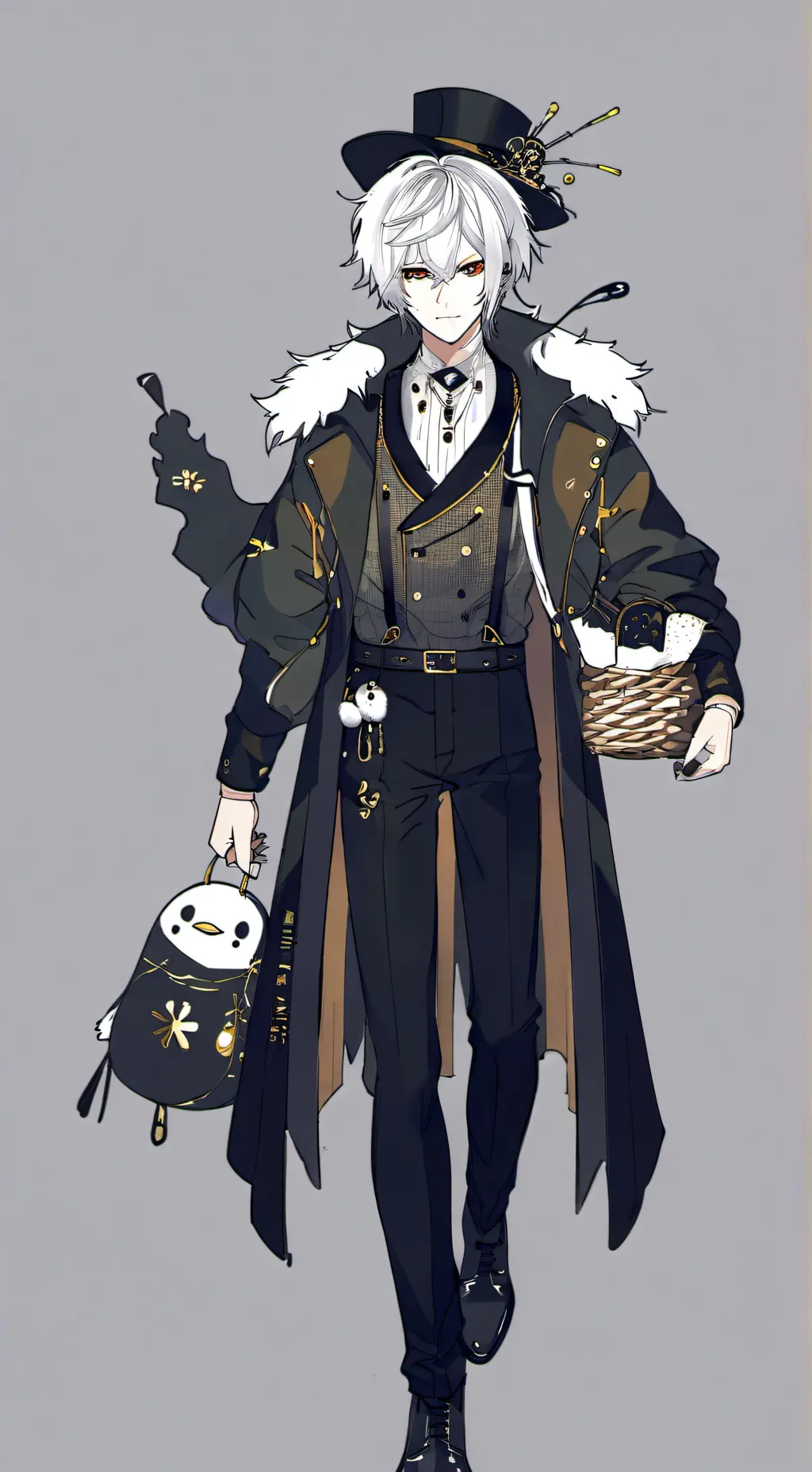 ai character: {💙x🖤} background