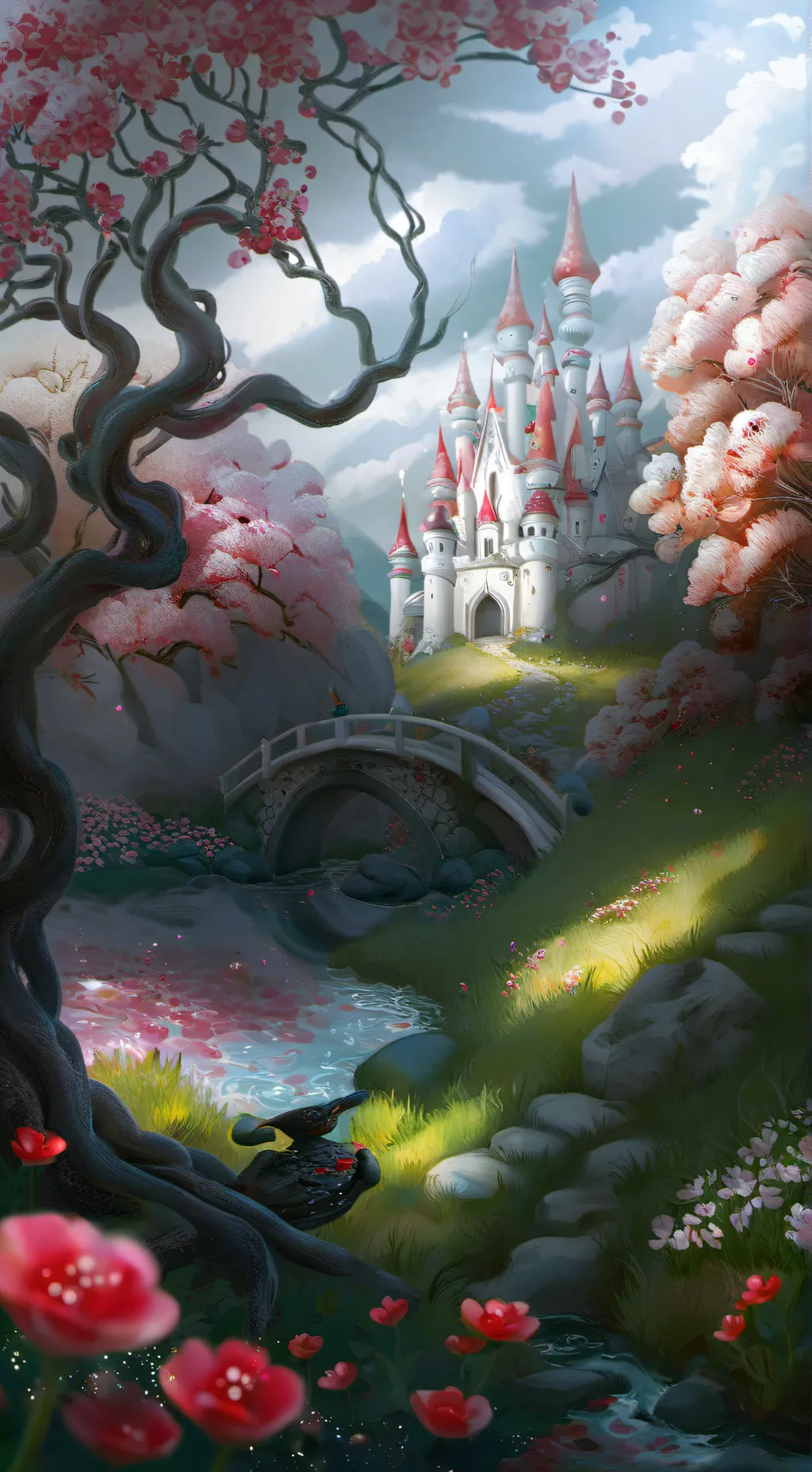 ai character: enchanted royalty  background