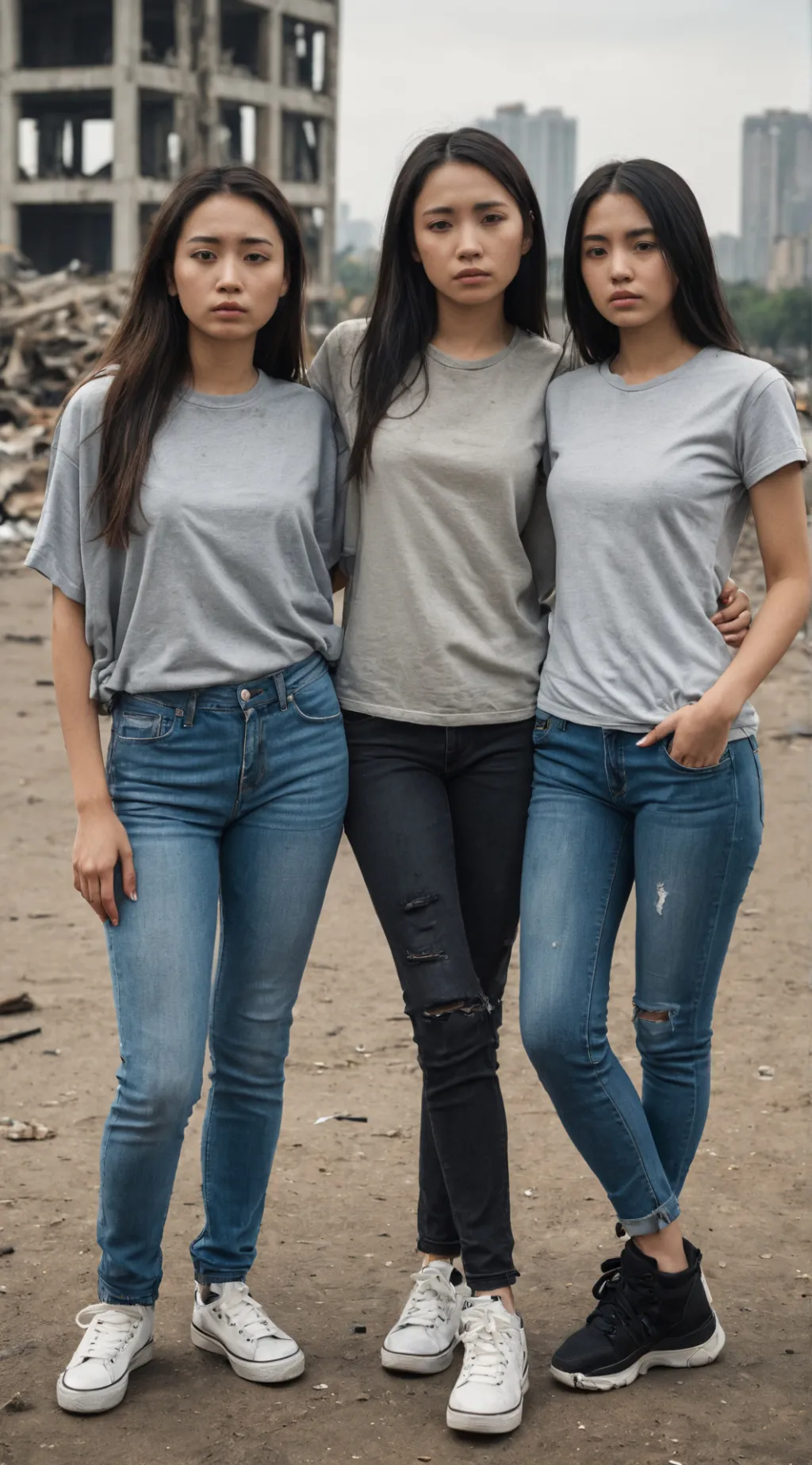 ai character: Survivor Women background
