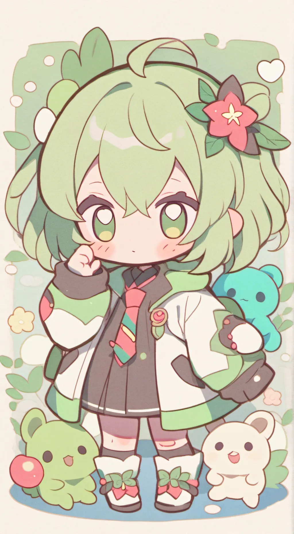 ai character: Teto x miku  background