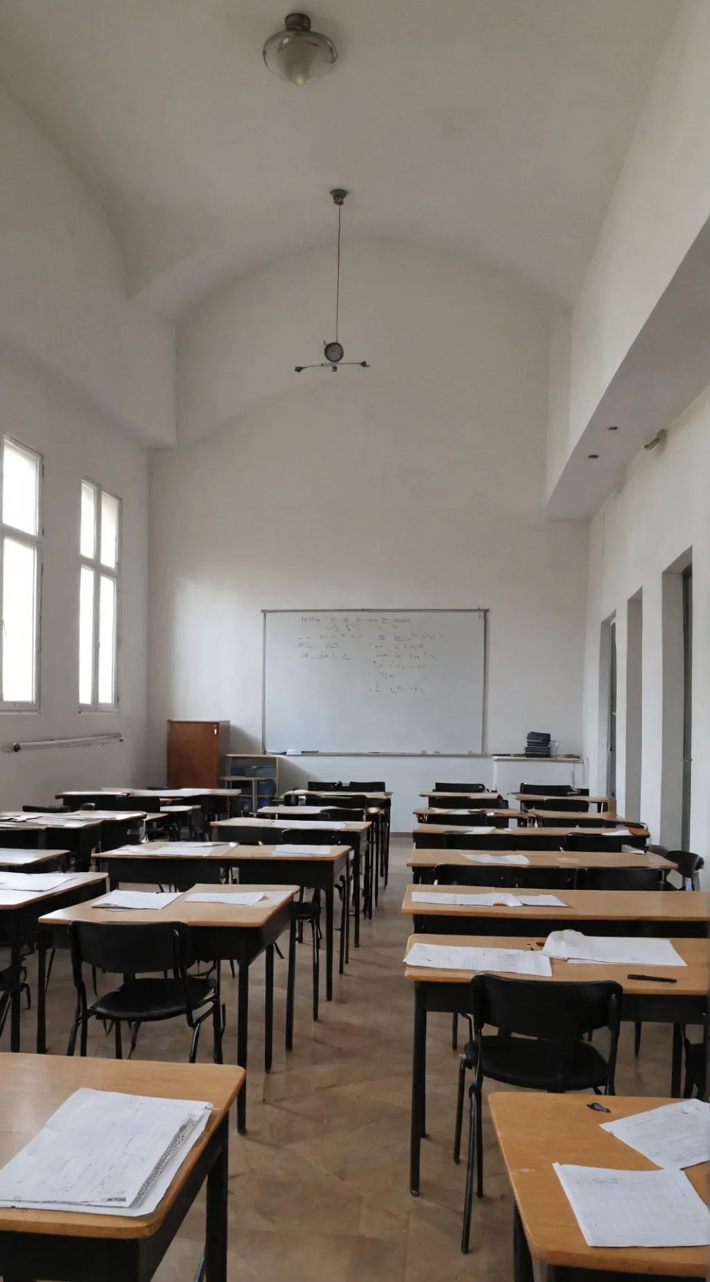 ai character: scuola background