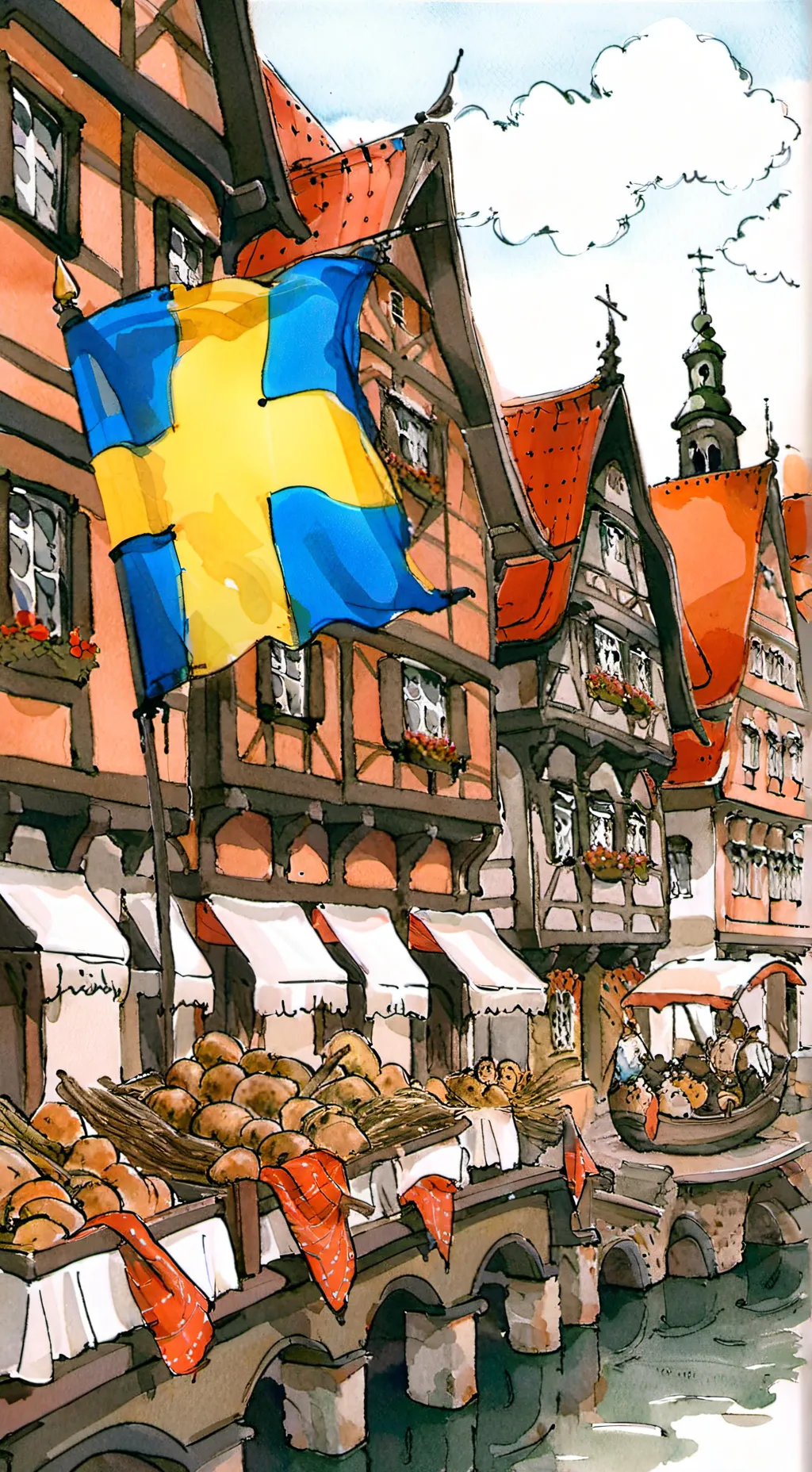 ai character: WELKOM IN ZWEDEN background