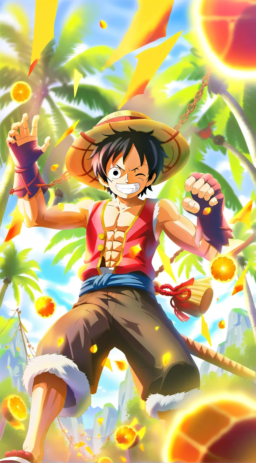 ai character: monkey d Luffy background