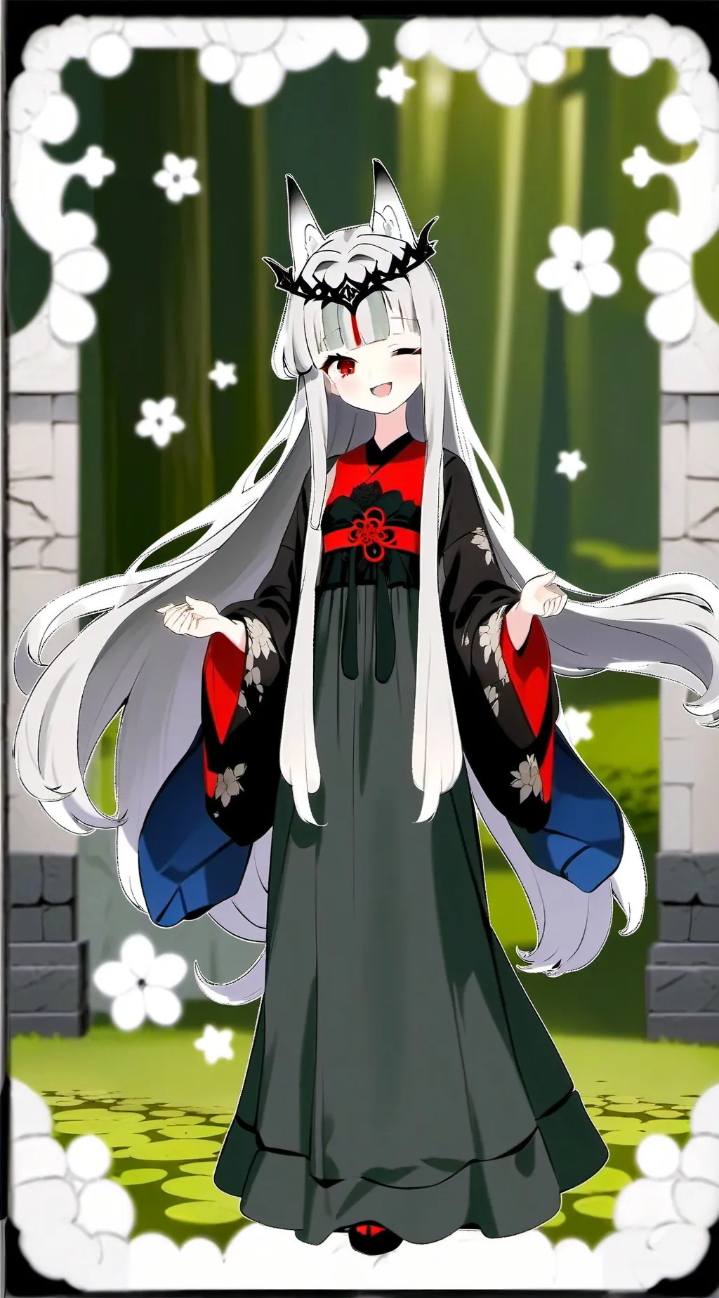 ai character: trashmousey  background
