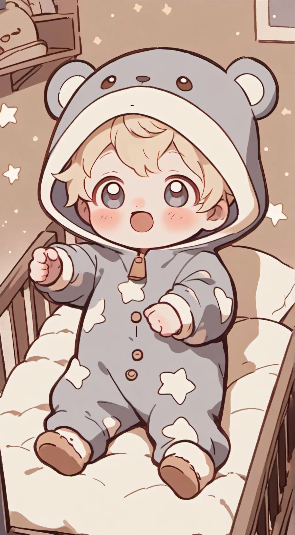 ai character: Starry baby background