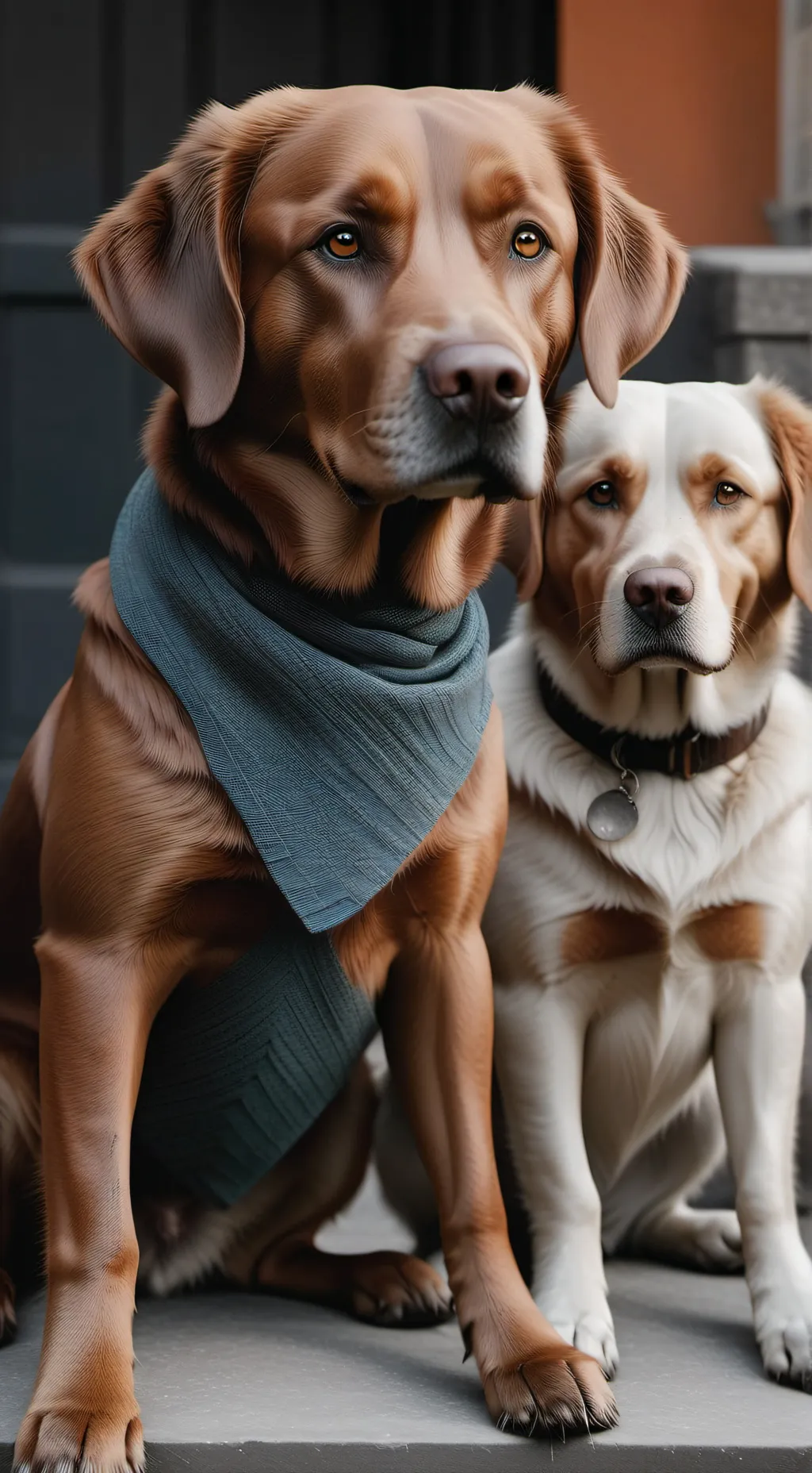 ai character: jack and rose dog background