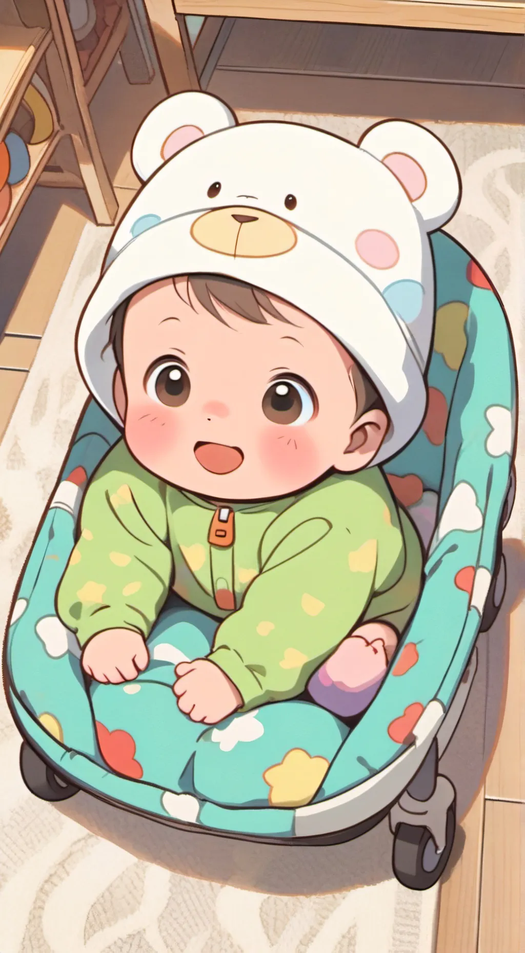ai character: Tumble baby background