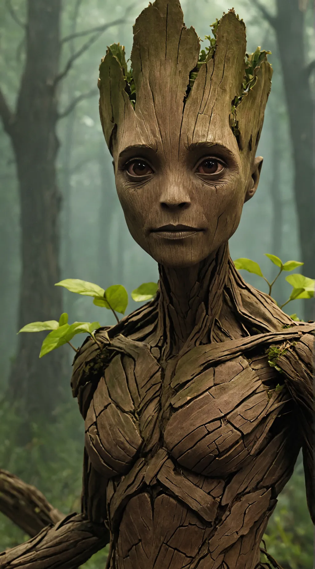 ai character: Groot background