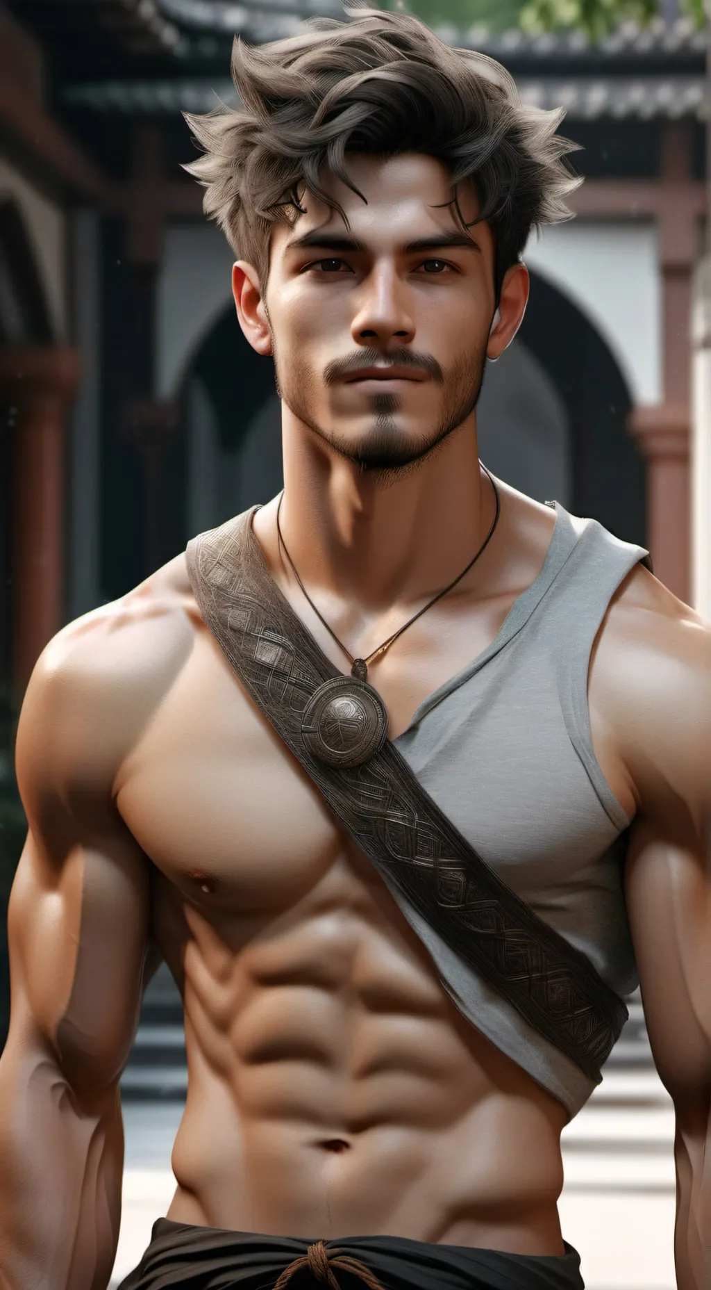 ai character: Sebastian  background