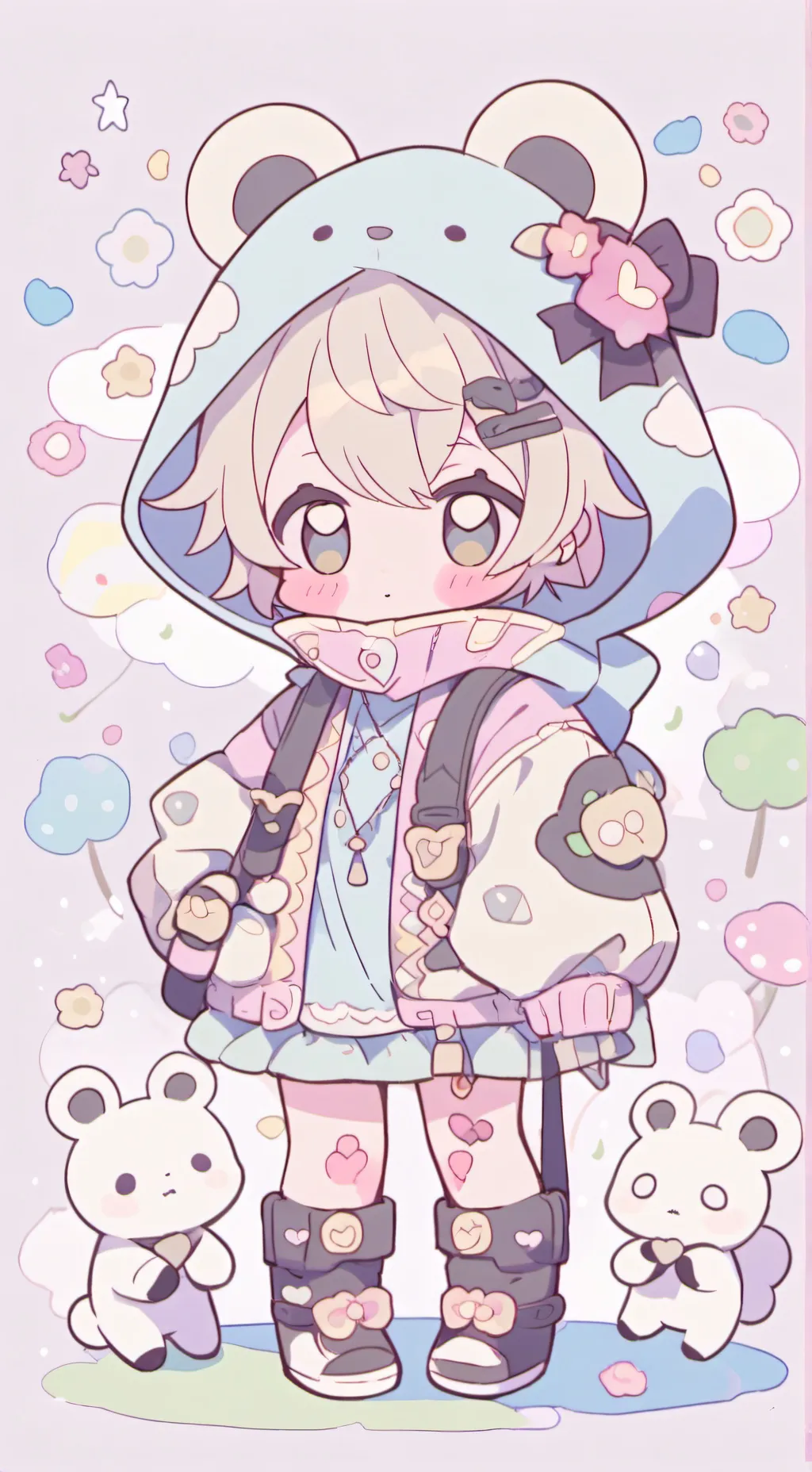 ai character: Dw sleepover background