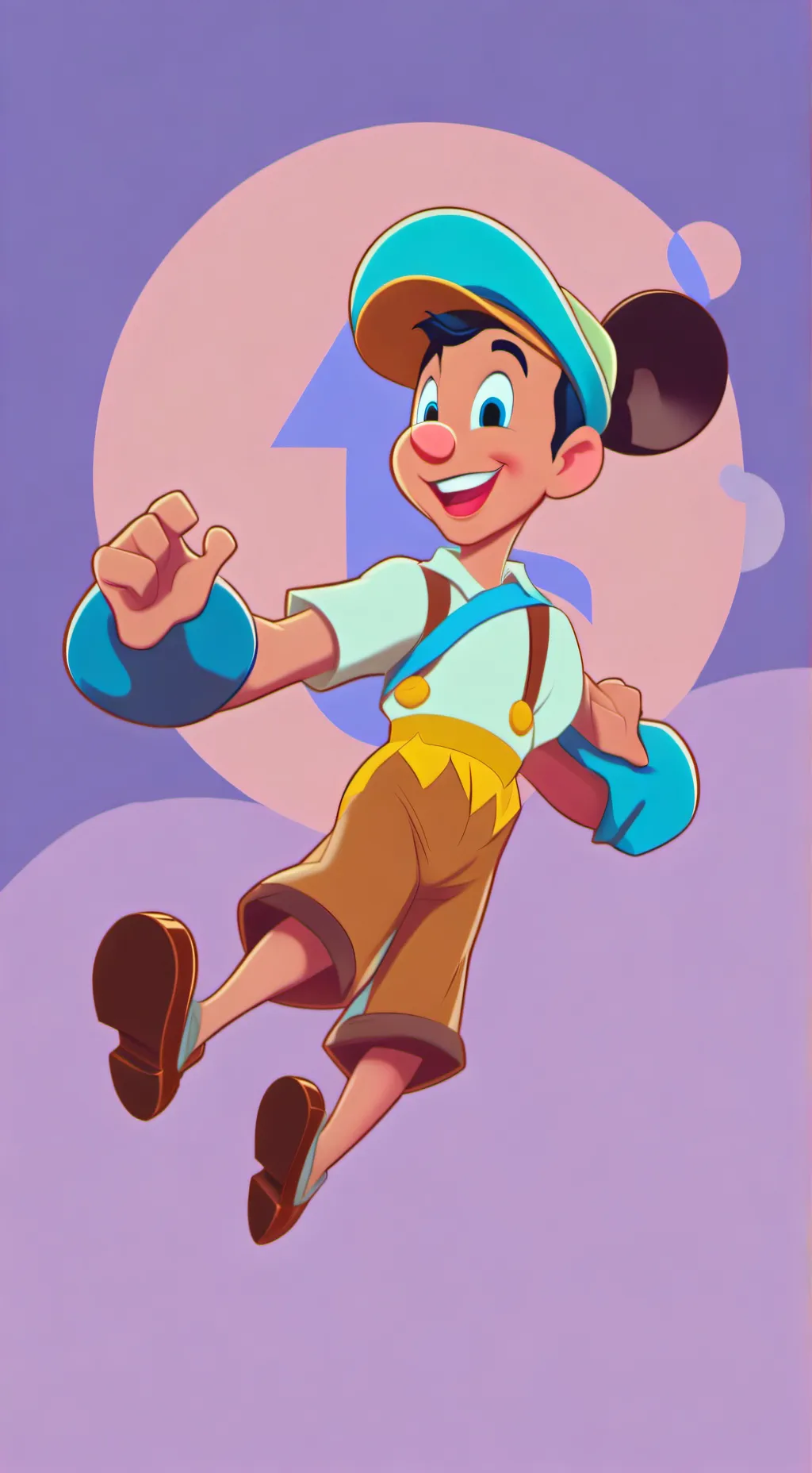 ai character:  four FOUR
FOUR background