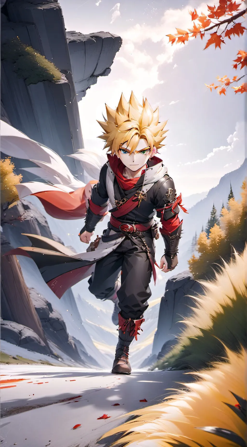 ai character: Bakugo remake background