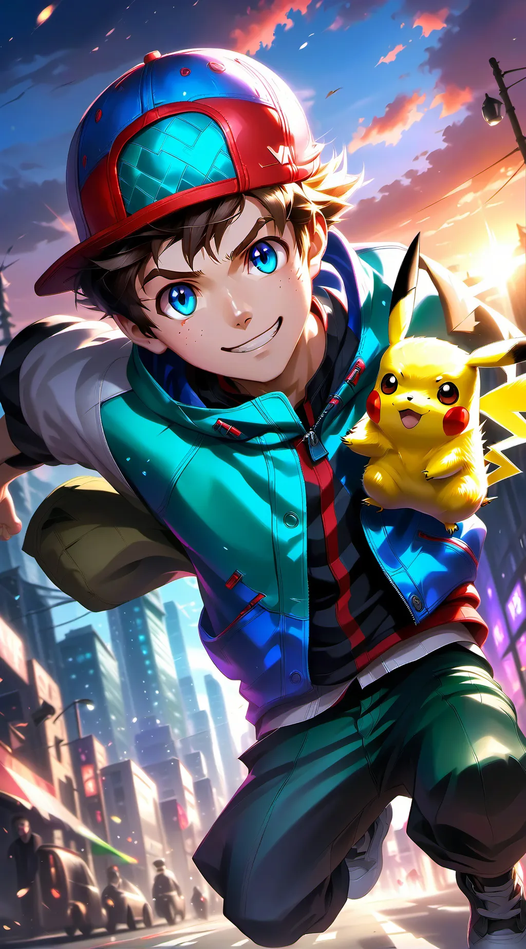 ai character: Ash Ketchum background
