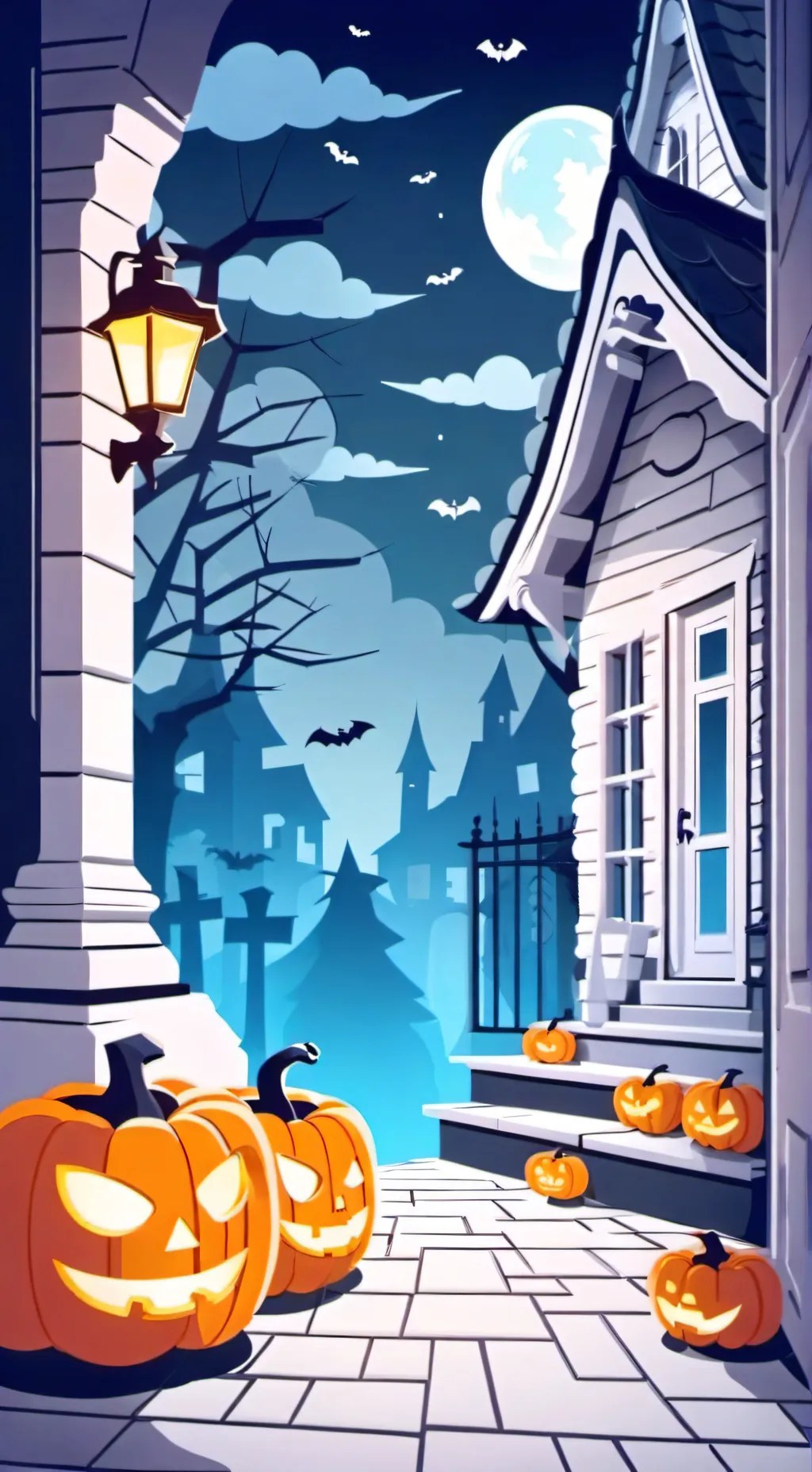 ai character: Halloween!! background