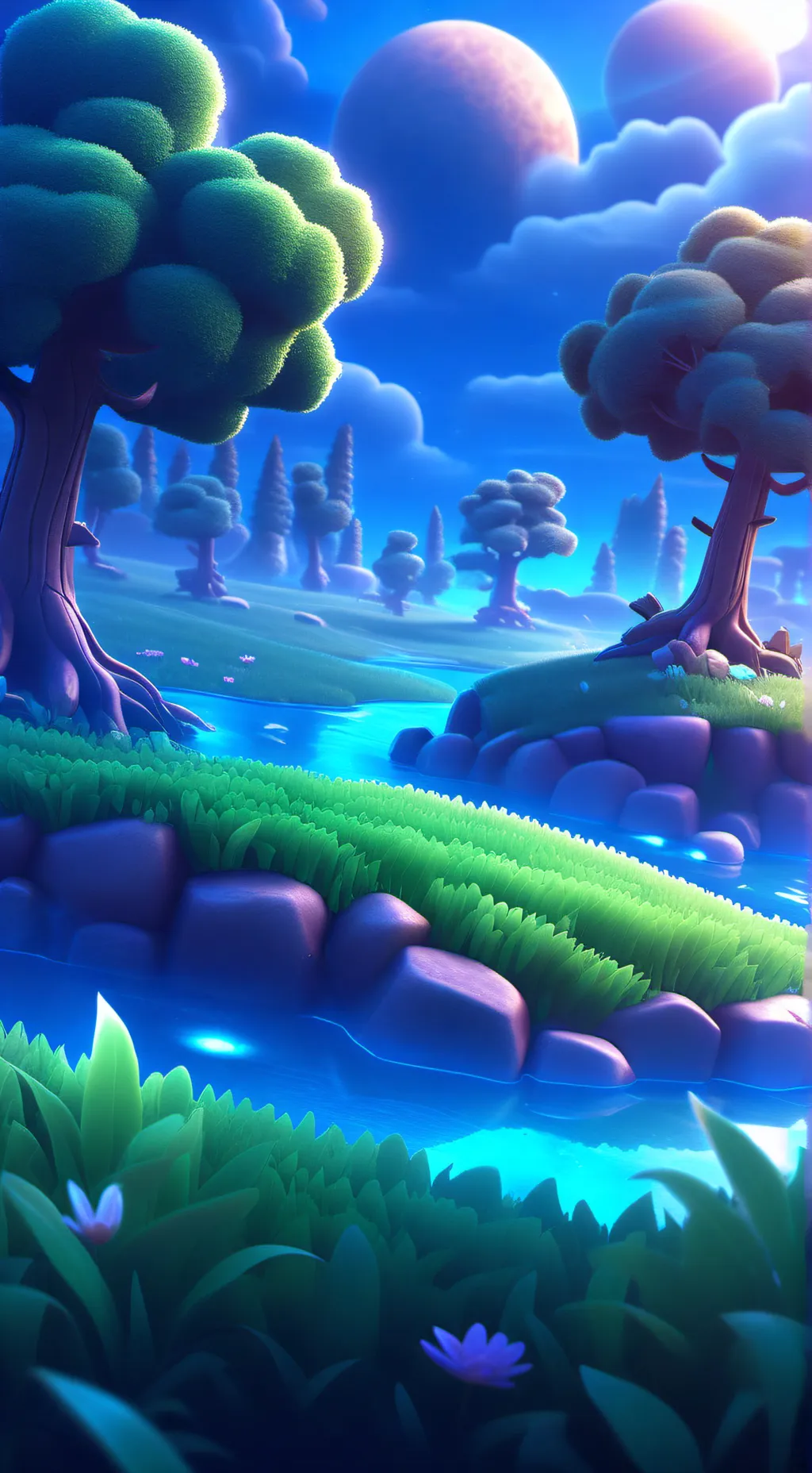 ai character: Grass background