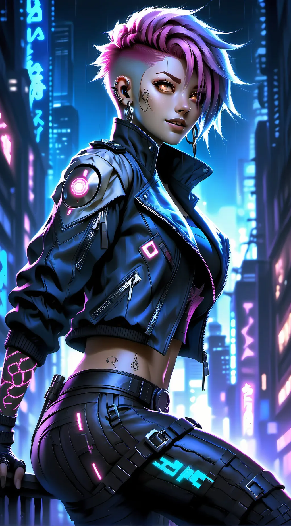 ai character: Neon Kade background