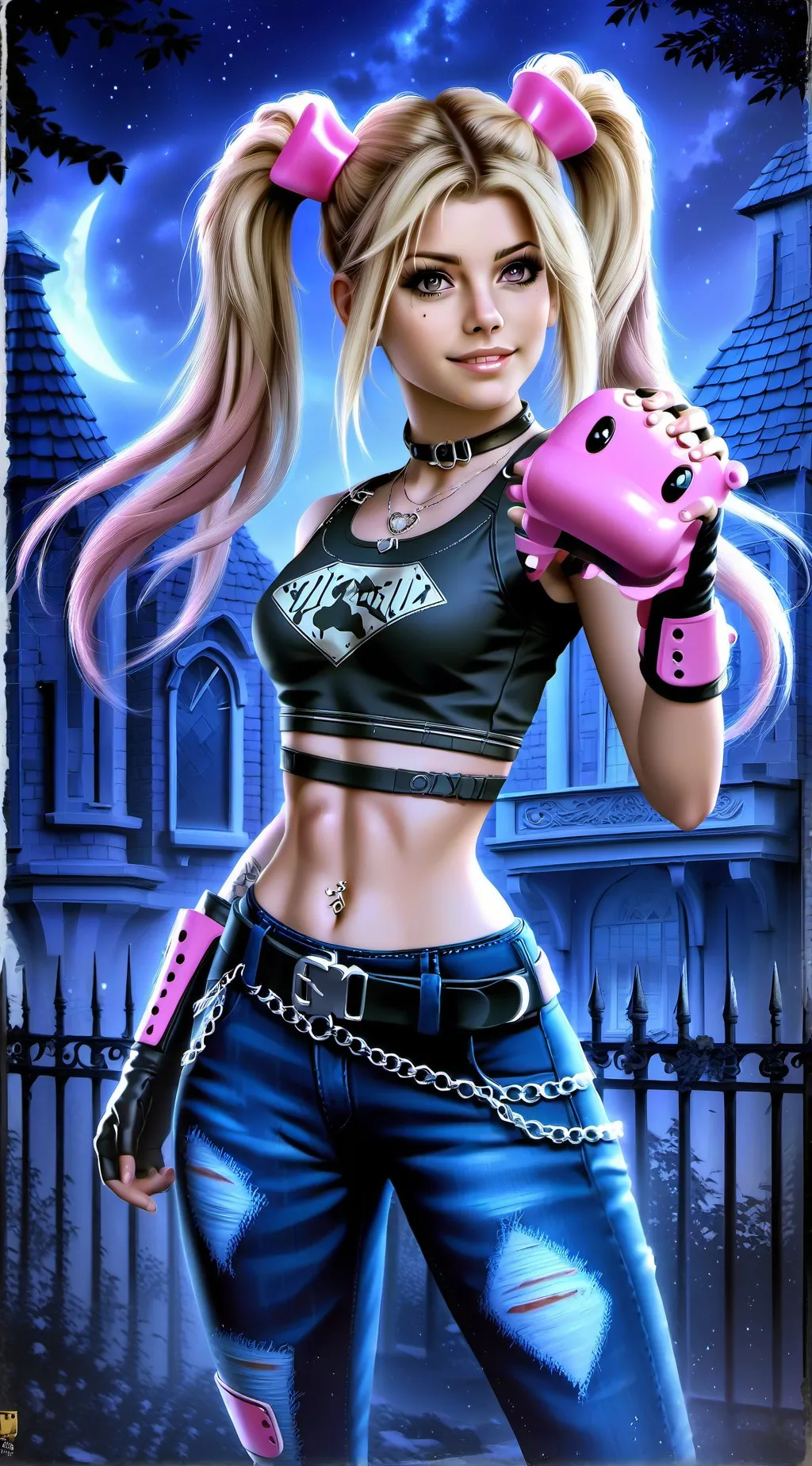 ai character: young Alexa Bliss background