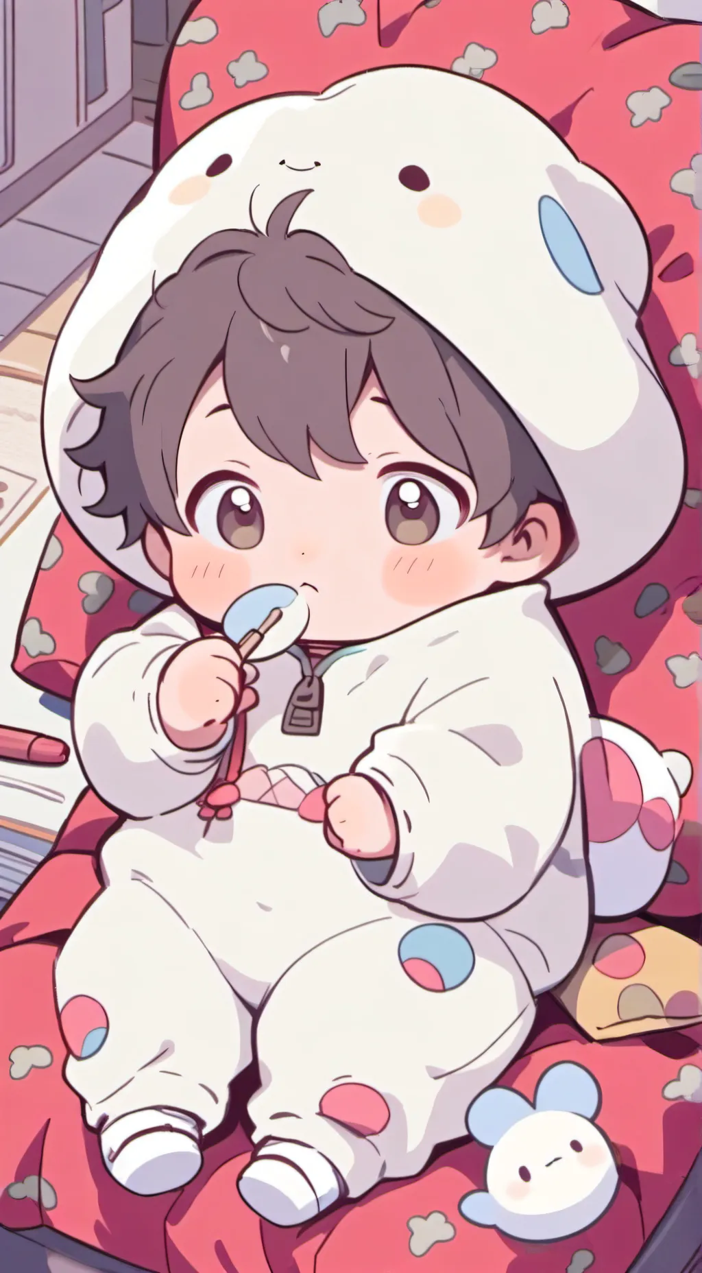 ai character: Dozy dumpling baby background