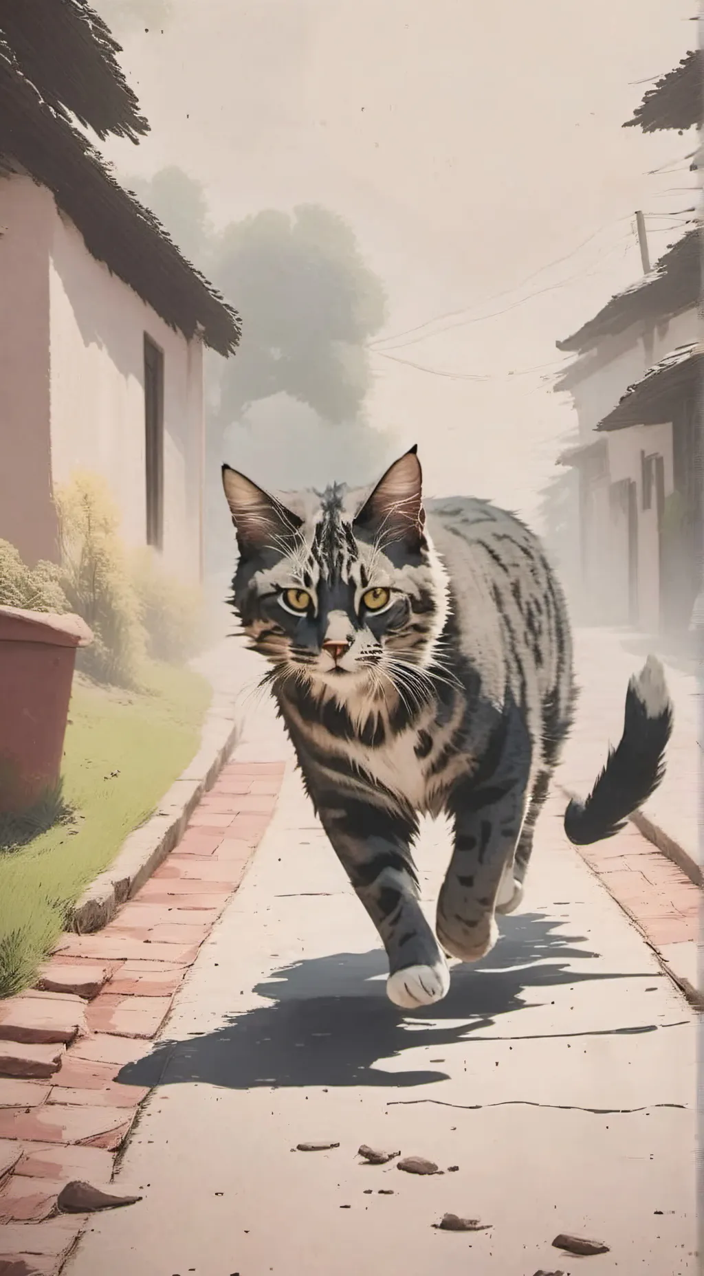 ai character: Gray background
