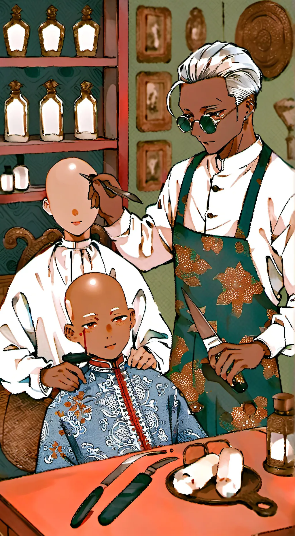 ai character: doll maker  background