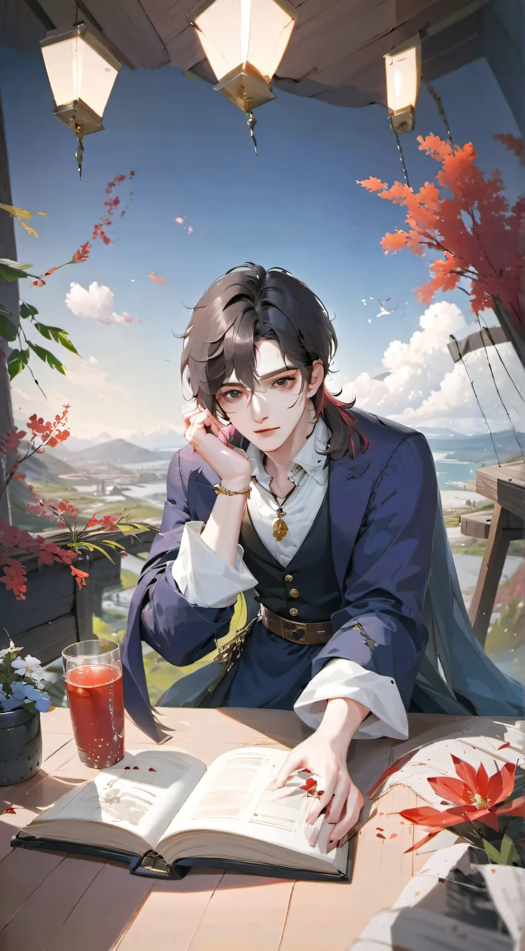 ai character: pijamada pilares background