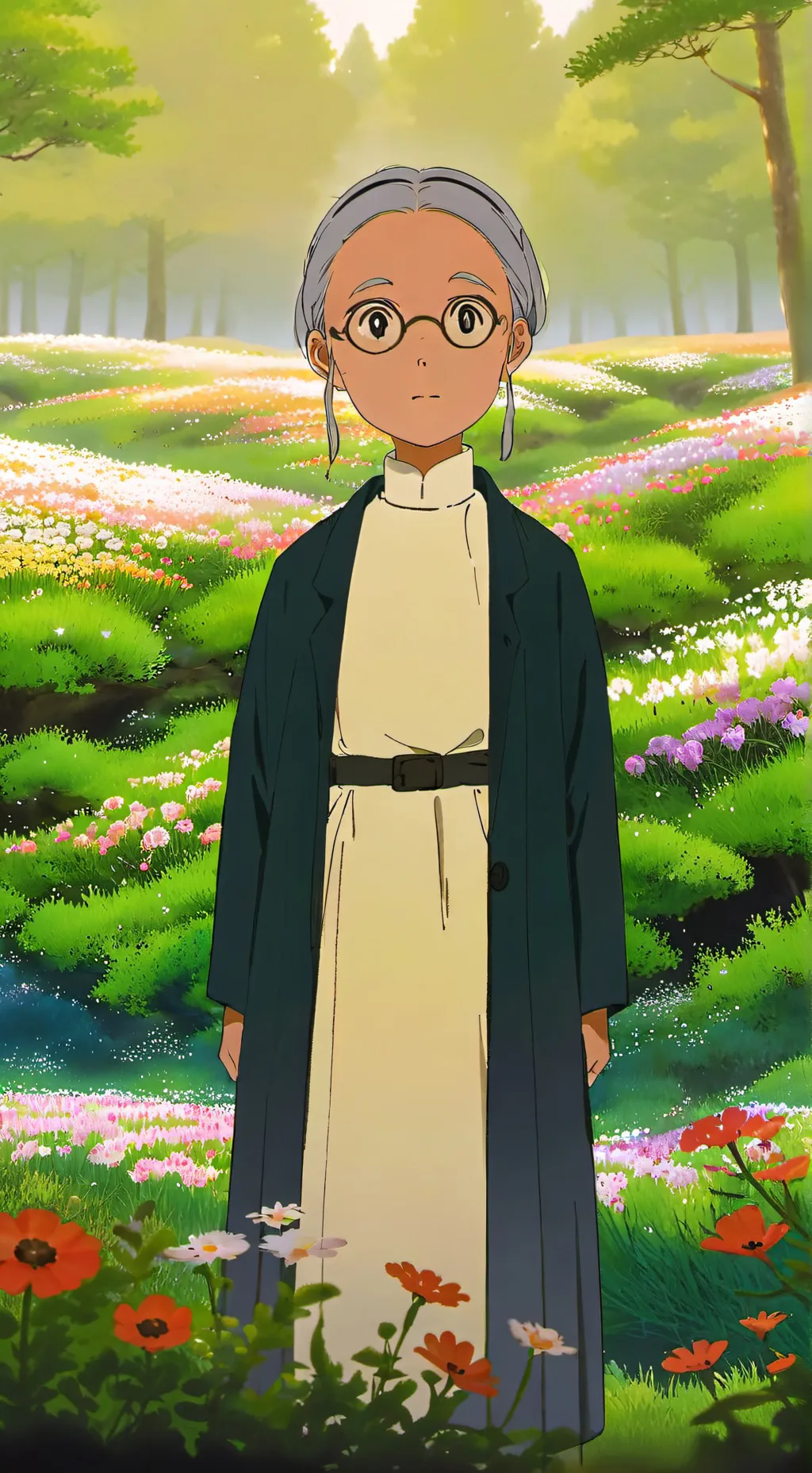 ai character: Granny maja background