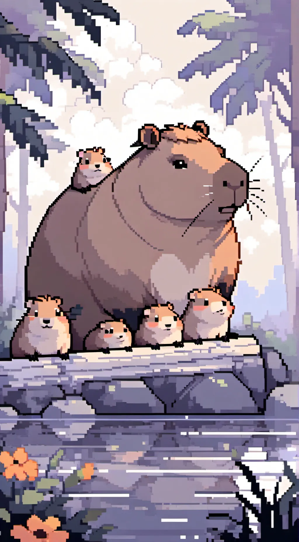 ai character: capybara background