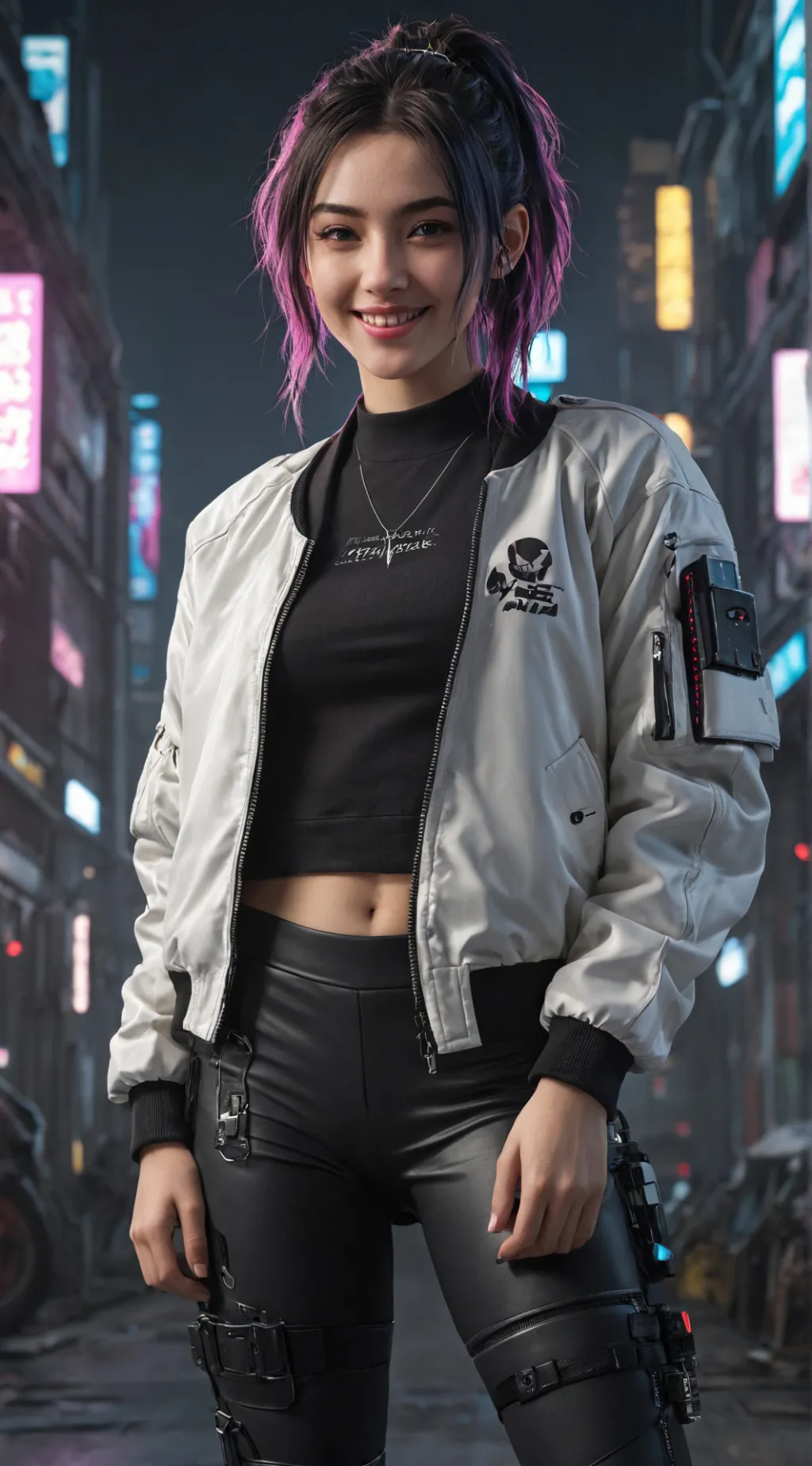 ai character: Neon Parker background
