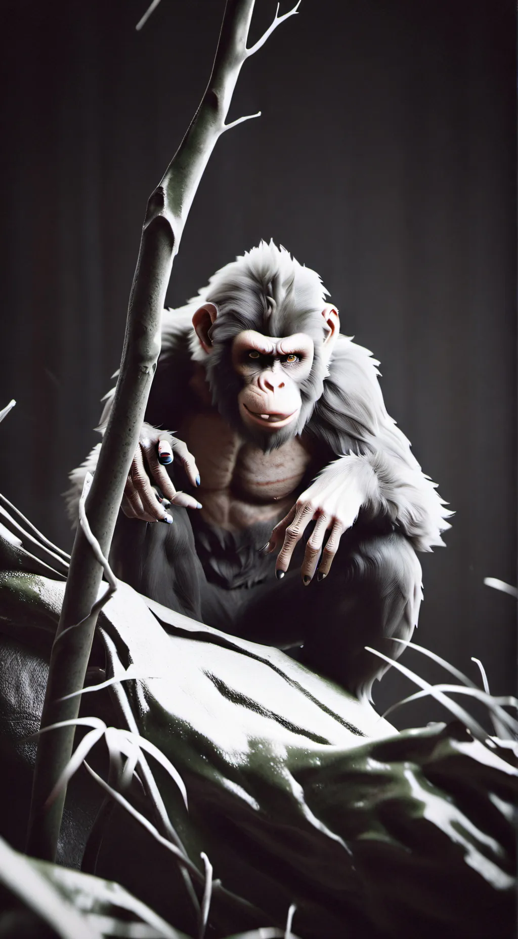 ai character: WereMonkey life background