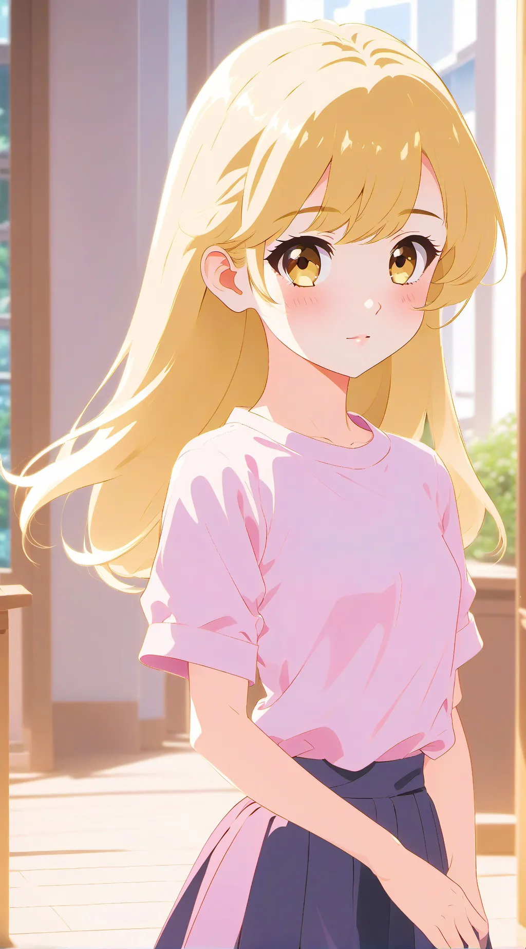 ai character: Gold background