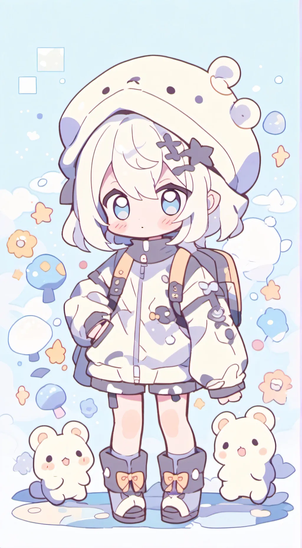 ai character: School field trip  background