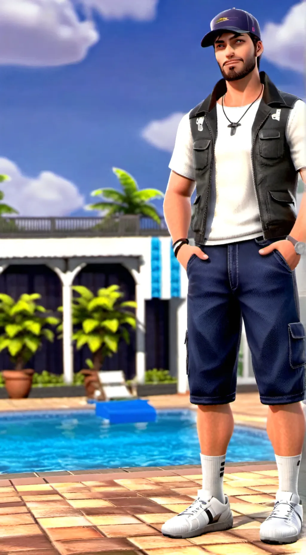 ai character: hashira beach day♥ background