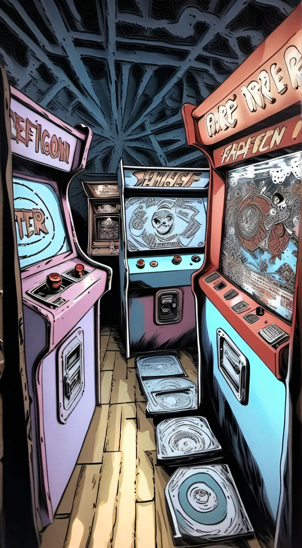 ai character: Arcade background