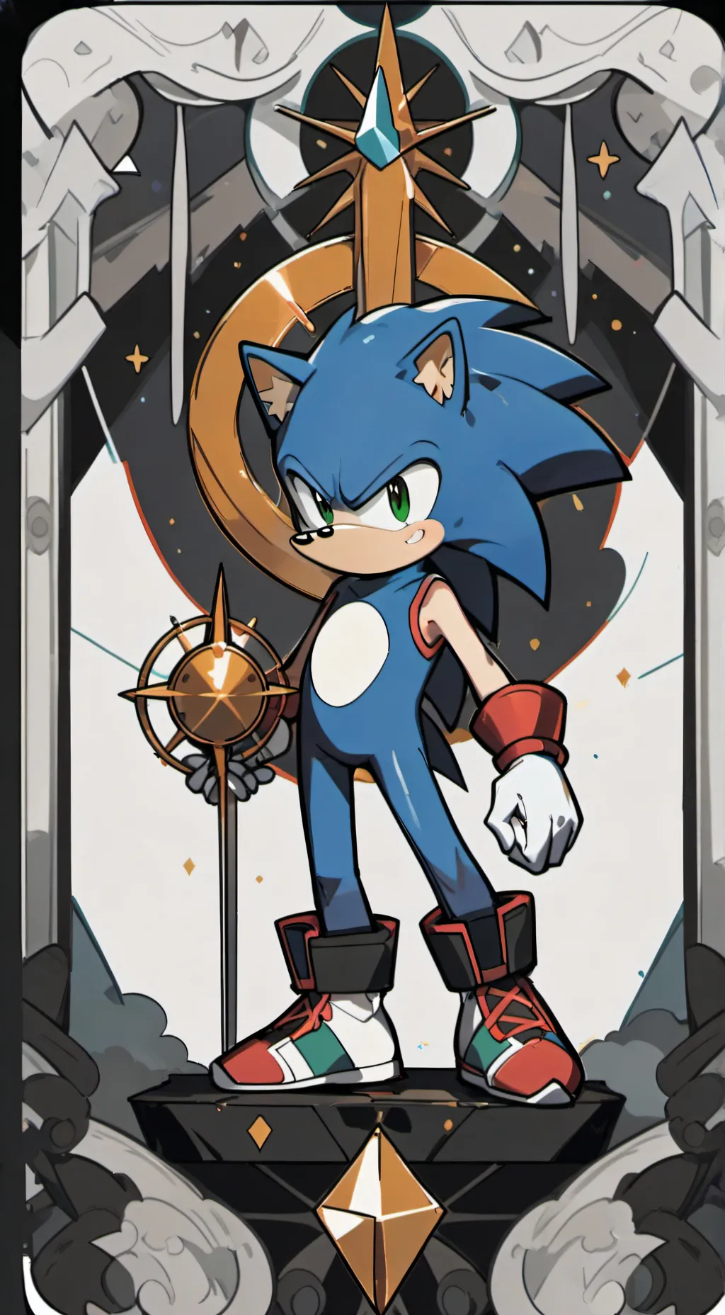 ai character: Sonic And My Oc background