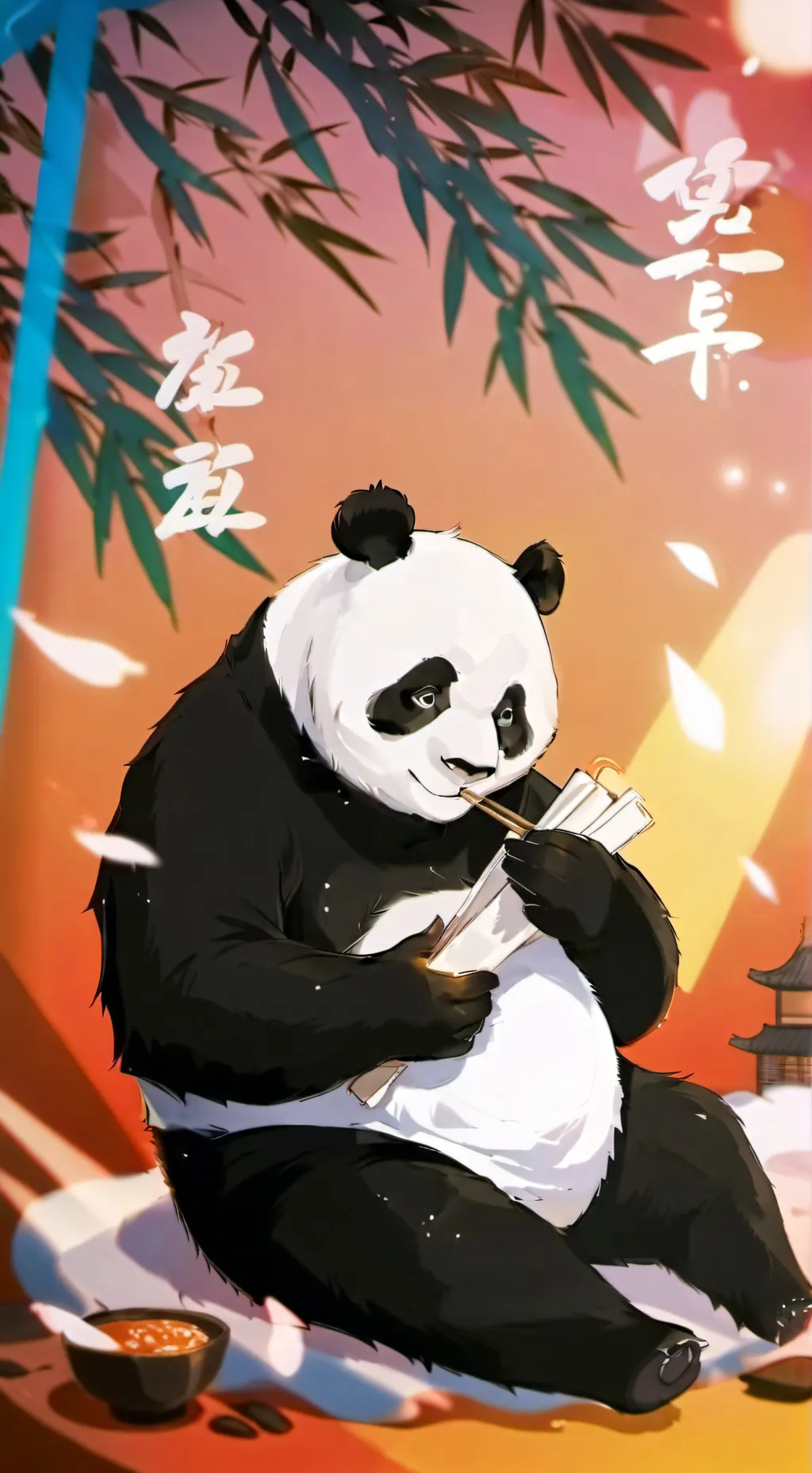 ai character: panda background