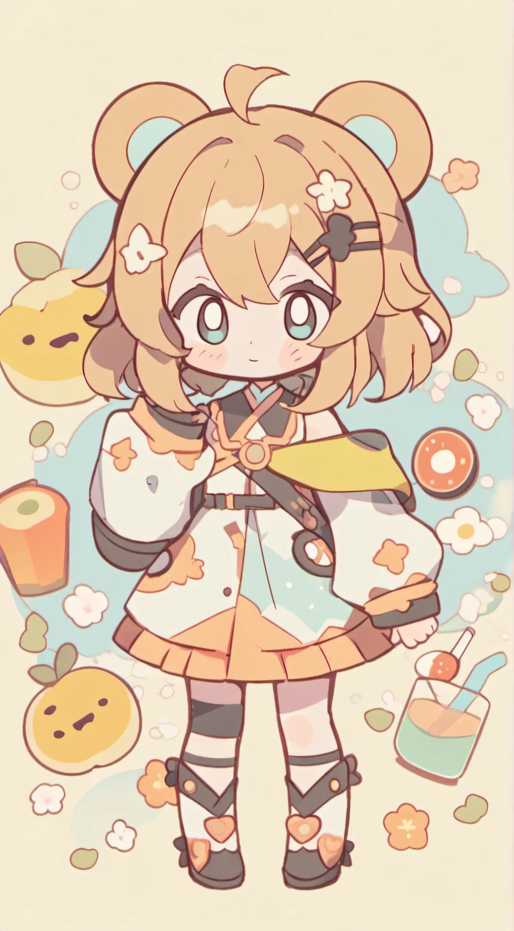 ai character: River and gaster background