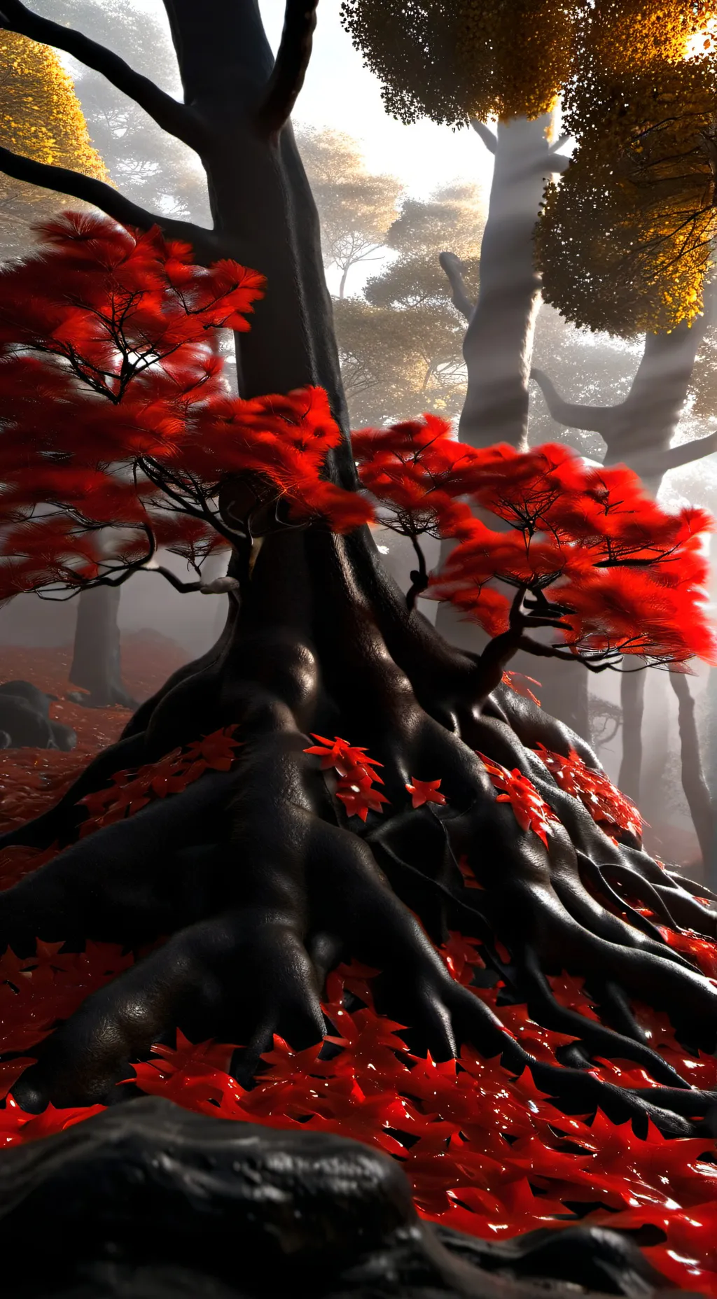 ai character: starlight forest background