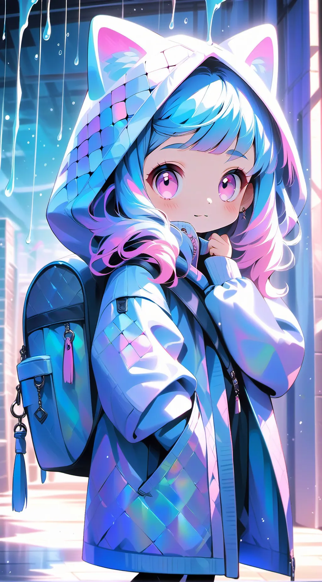 ai character: pinki cat background