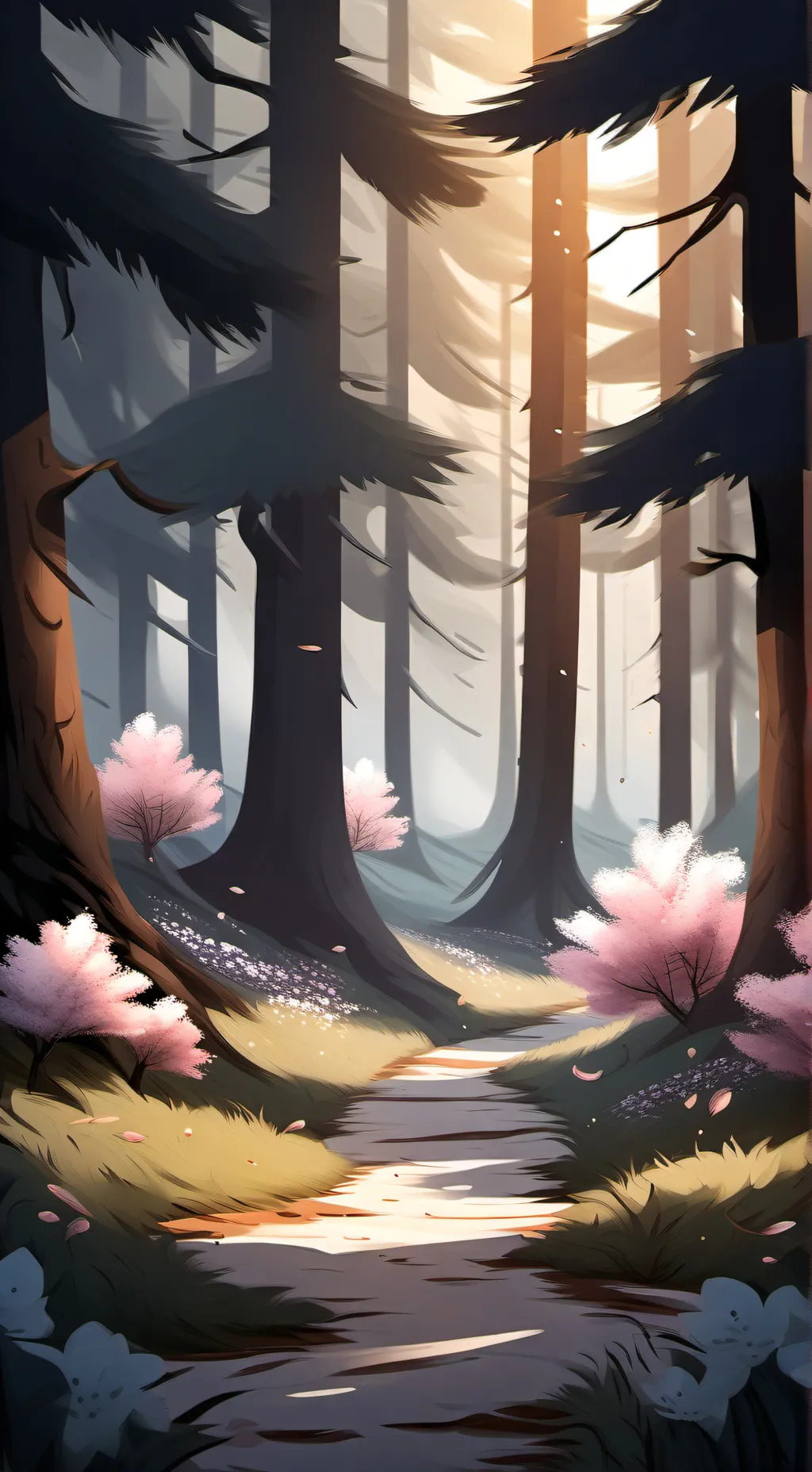ai character: tickle forest background