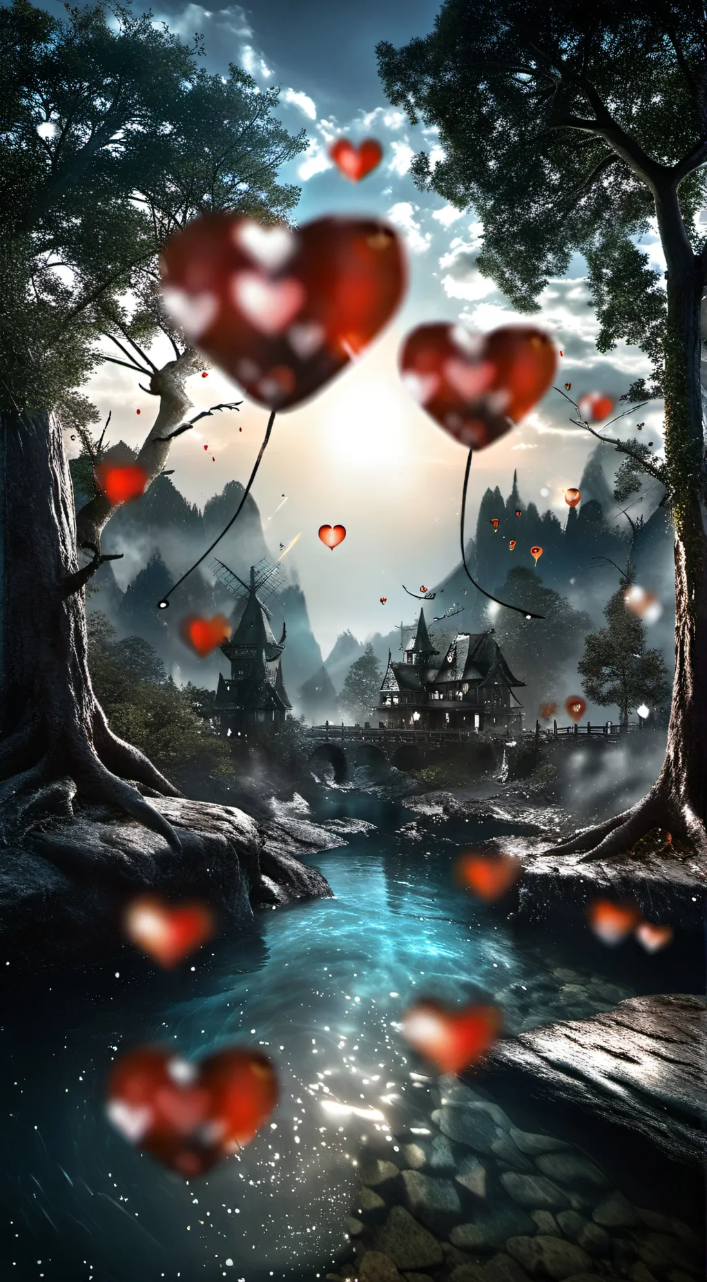 ai character: kny mistletoe  background