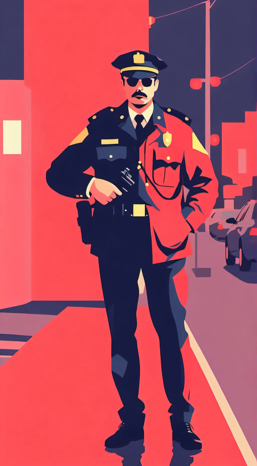 ai character: Officer addams background